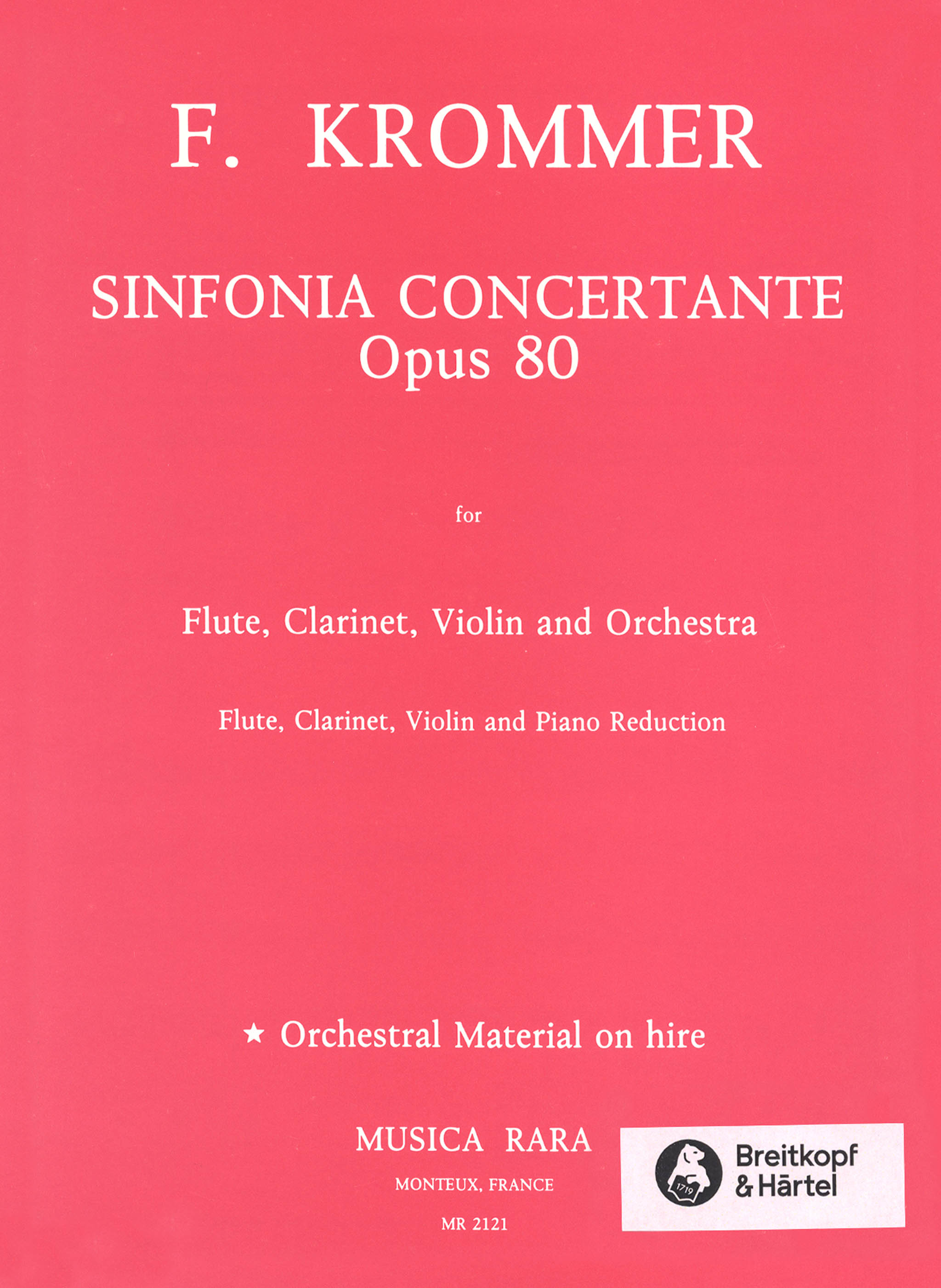 Sinfonia Concertante, Op. 80 Cover