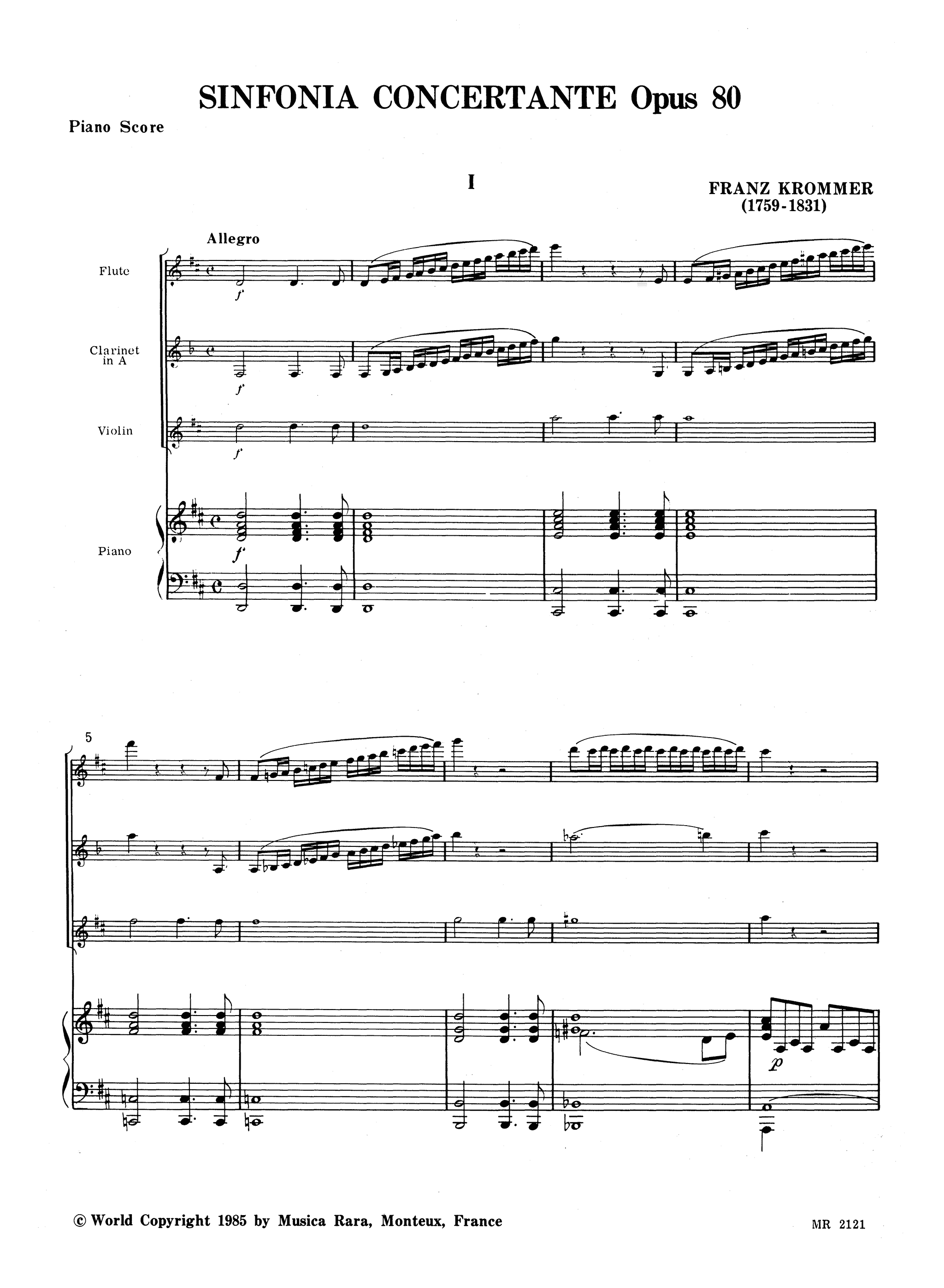 Sinfonia Concertante, Op. 80 - Movement 1