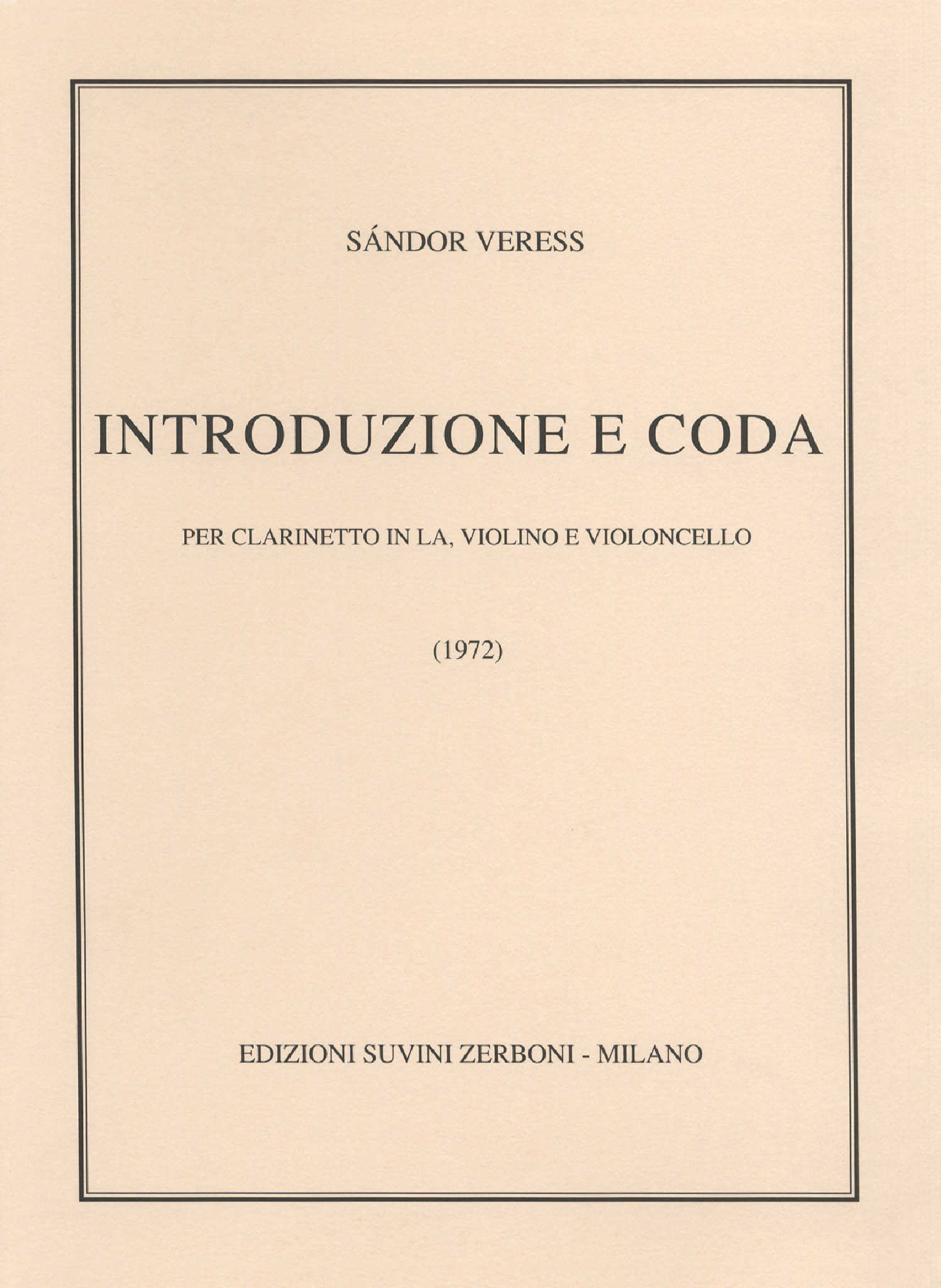 Veress Introduzione e Coda clarinet violin and cello cover