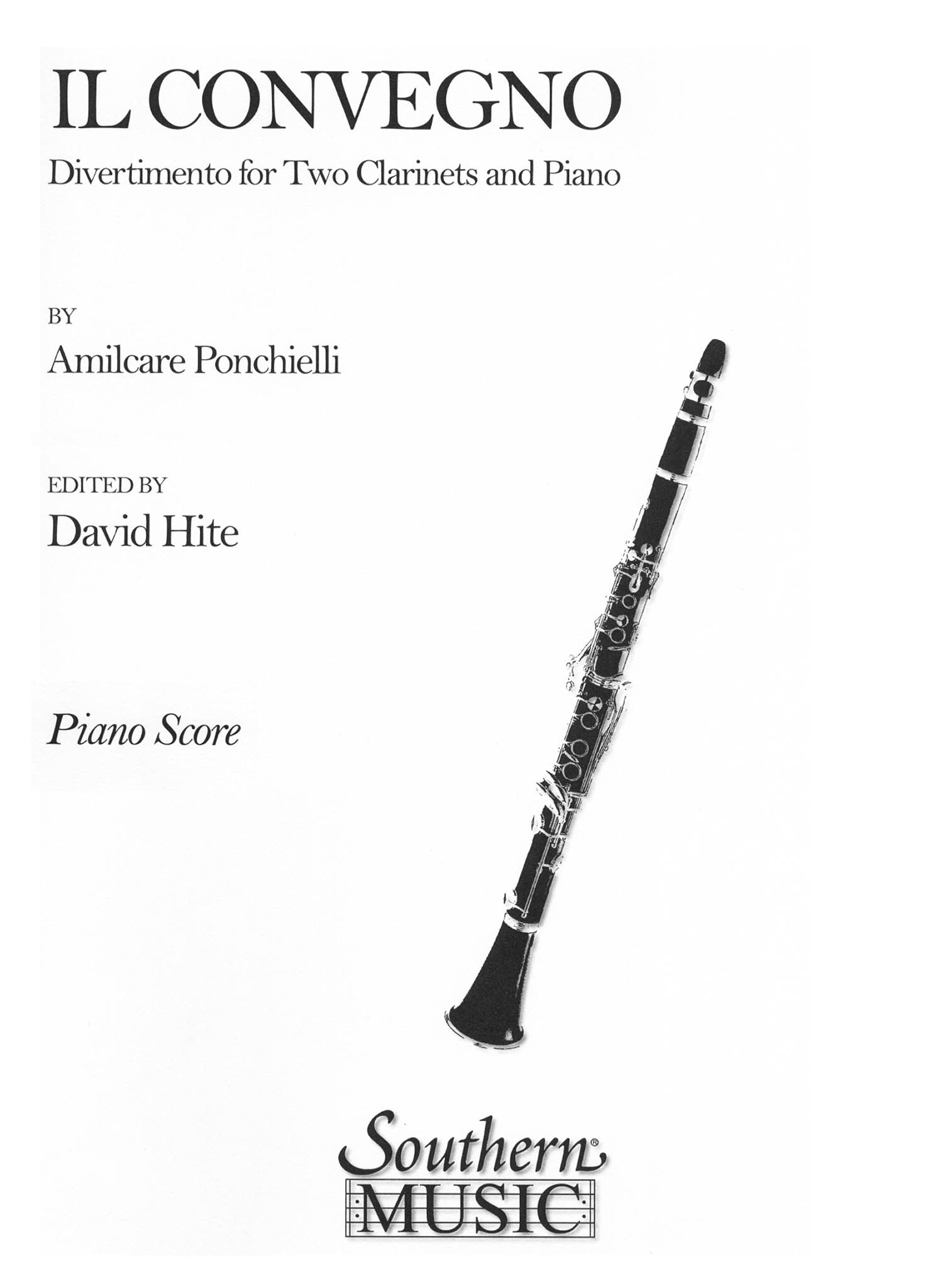 Ponchielli Il Convegno, Op. 76 piano score cover