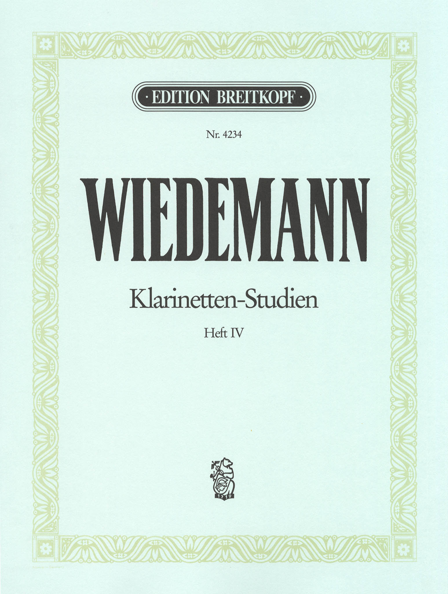 Wiedemann Clarinet Studies, Book 4 cover