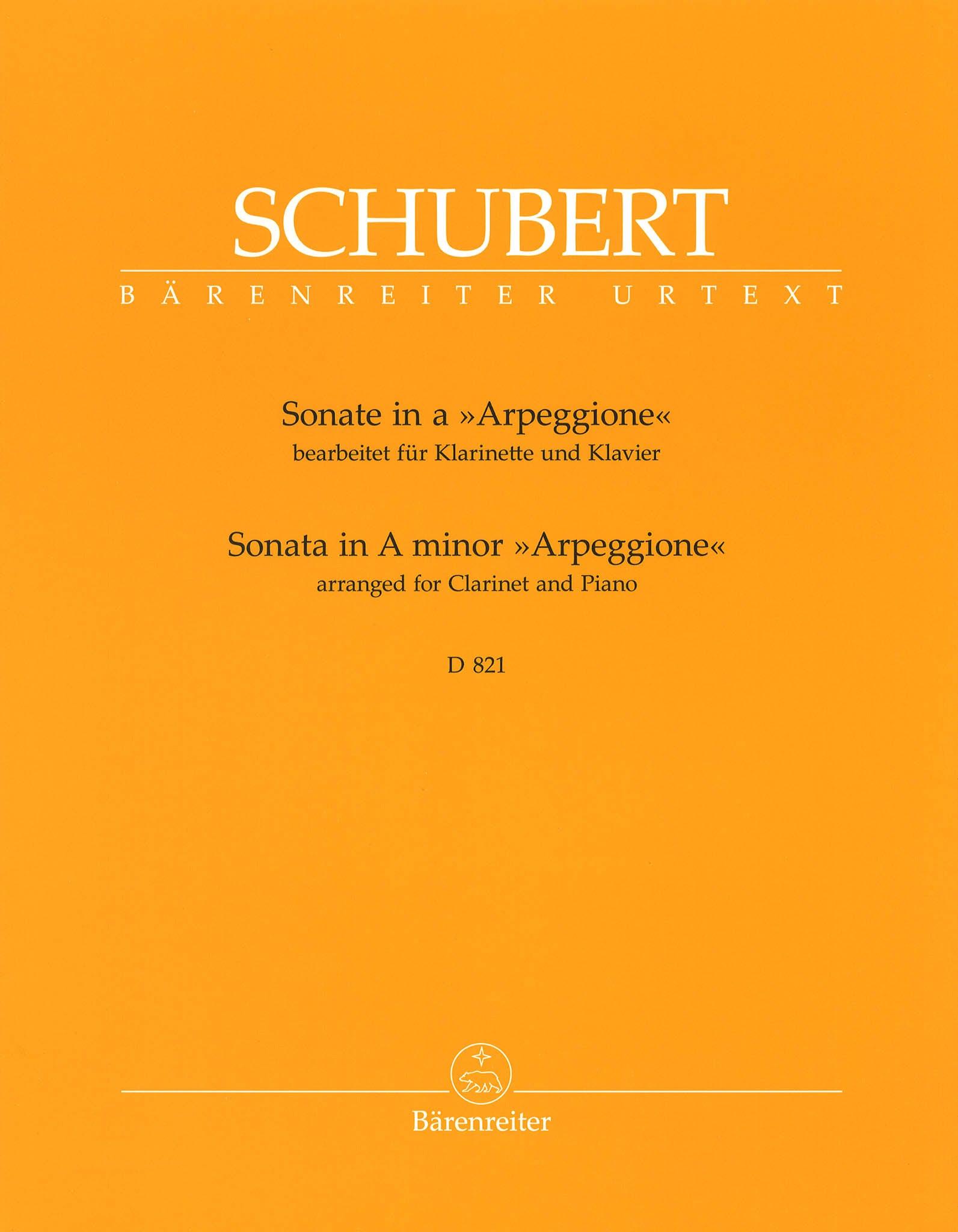 Schubert Sonata in A Minor, D. 821 ‘Arpeggione’ Cover