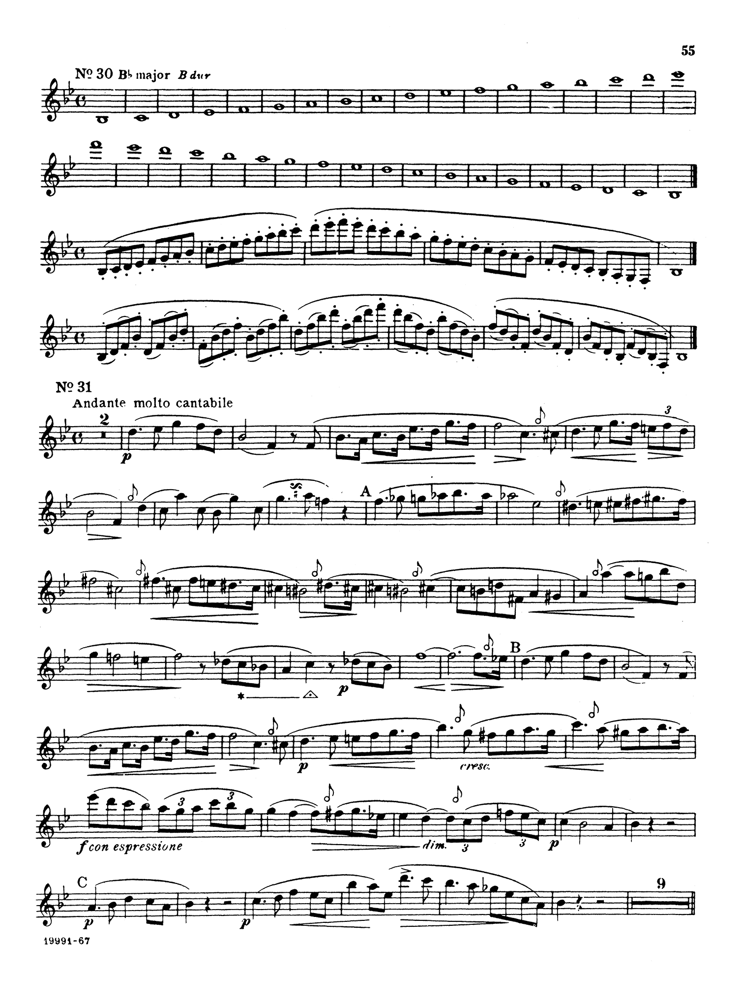 Clarinet Method, Op. 63, Divisions 1 & 2 Page 55