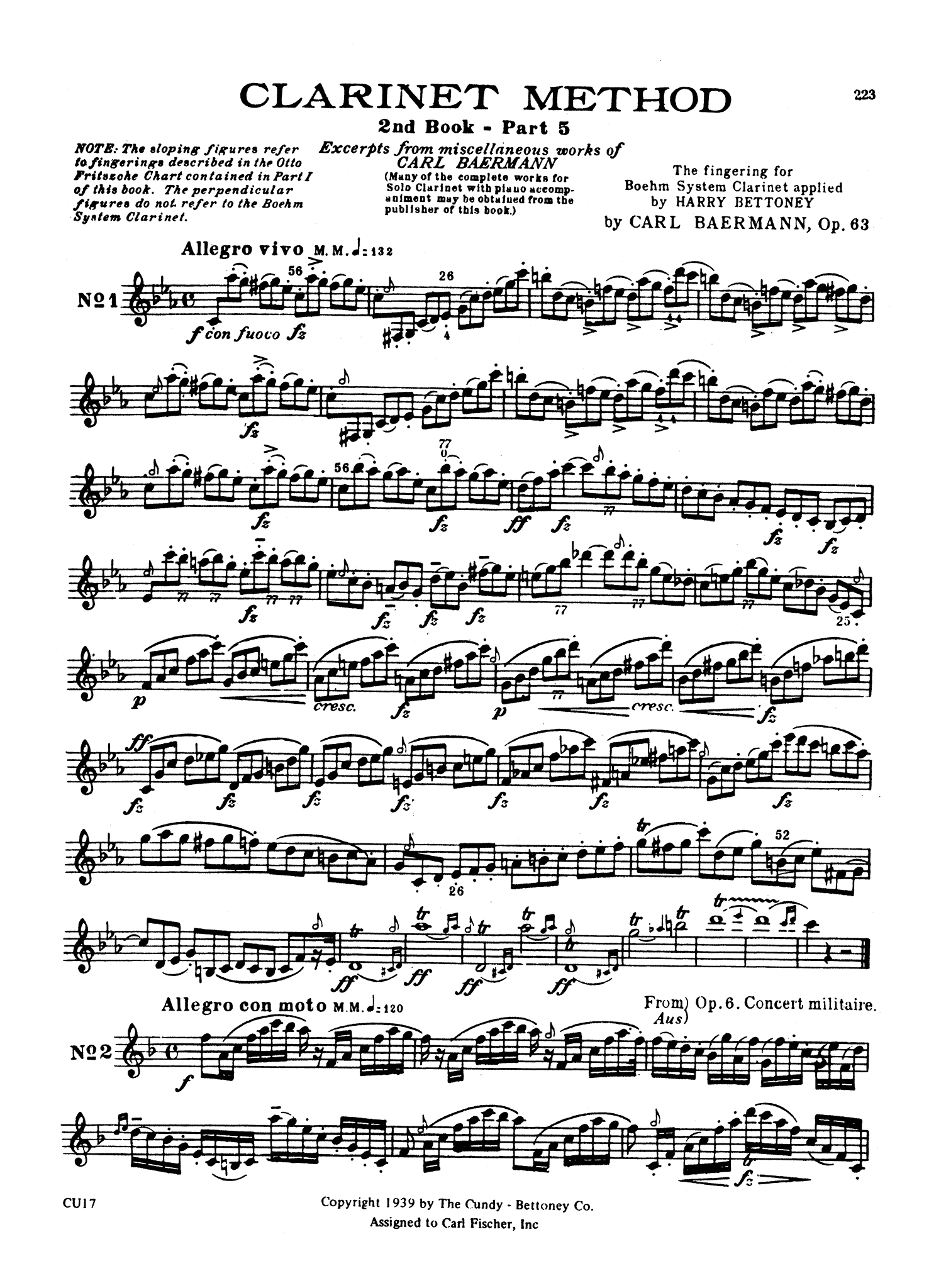 Baermann, Carl: Clarinet Method, Op. 64, Div. V (Solos) | Carl Baermann, Carl: Clarinet Method, Op. 64, Div. V (Solos) | Carl