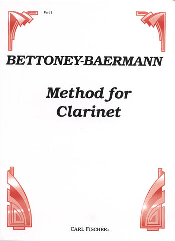 Baermann: Clarinet Method, Op. 63, Div. III | Carl Fischer – CAMco
