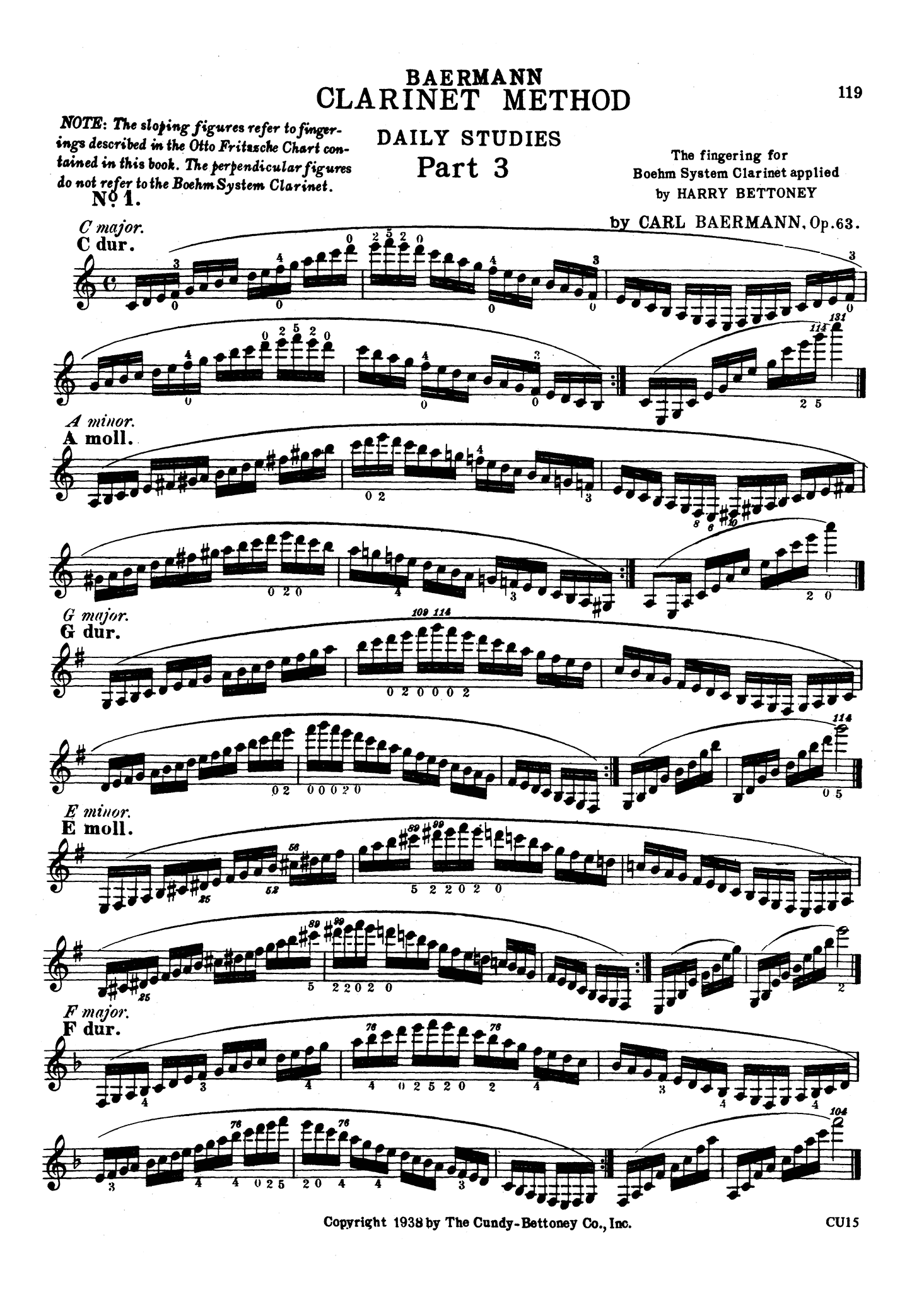 Complete Clarinet Method, Op. 63: Division 3 (Daily Studies) Page 119