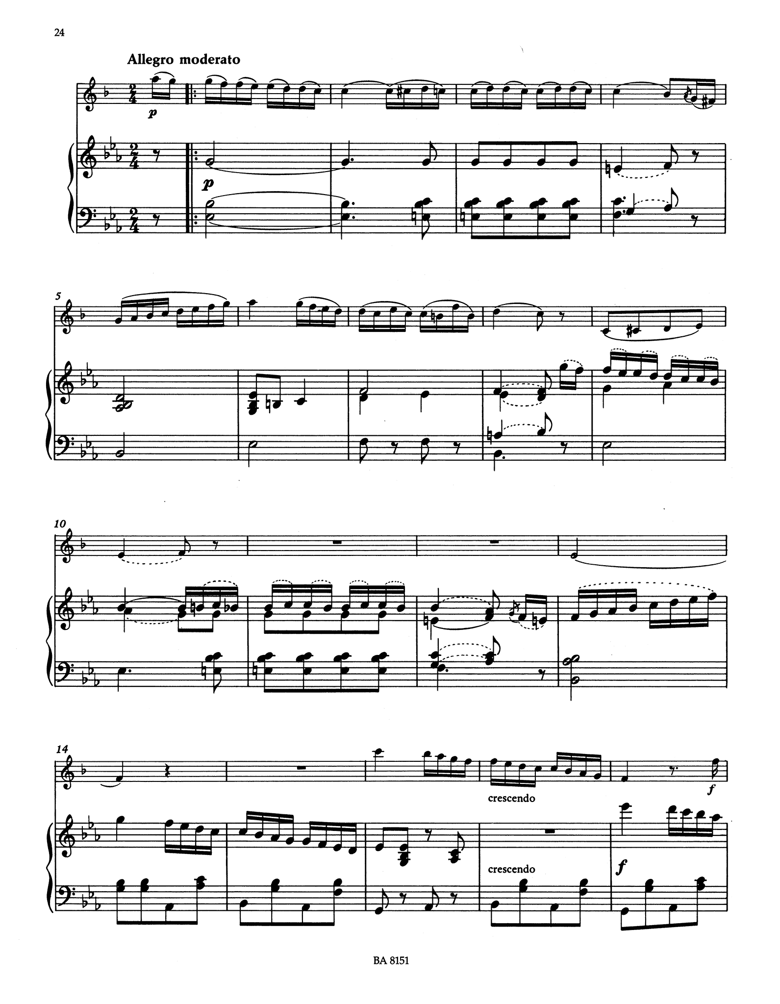 Sonata in E-flat Major for Clarinet & Piano -  Movement 3