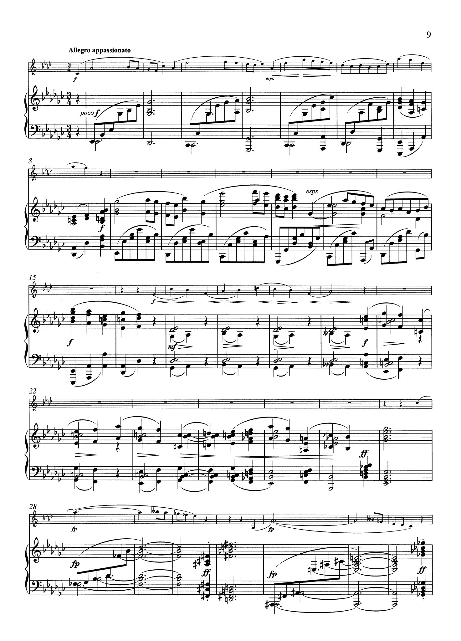Sonata in E-flat Major, Op. 120 No. 2 - Piano Score Movement 2