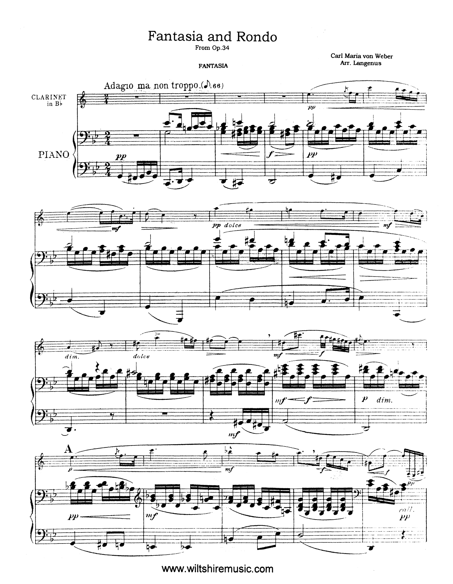 Weber Fantasia & Rondo from Quintet, Op. 34 - Movement 2