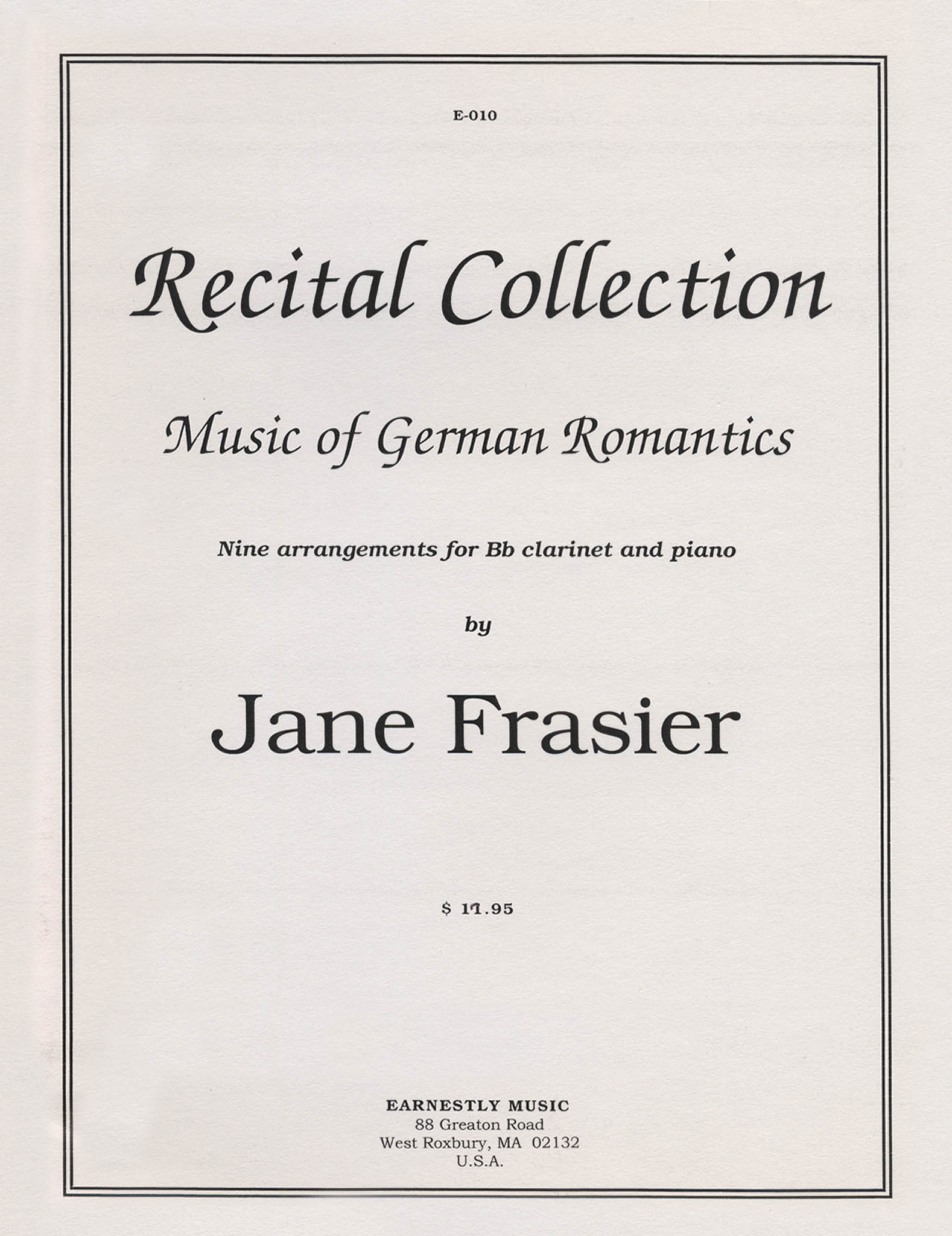 Frasier Recital Collection Cover