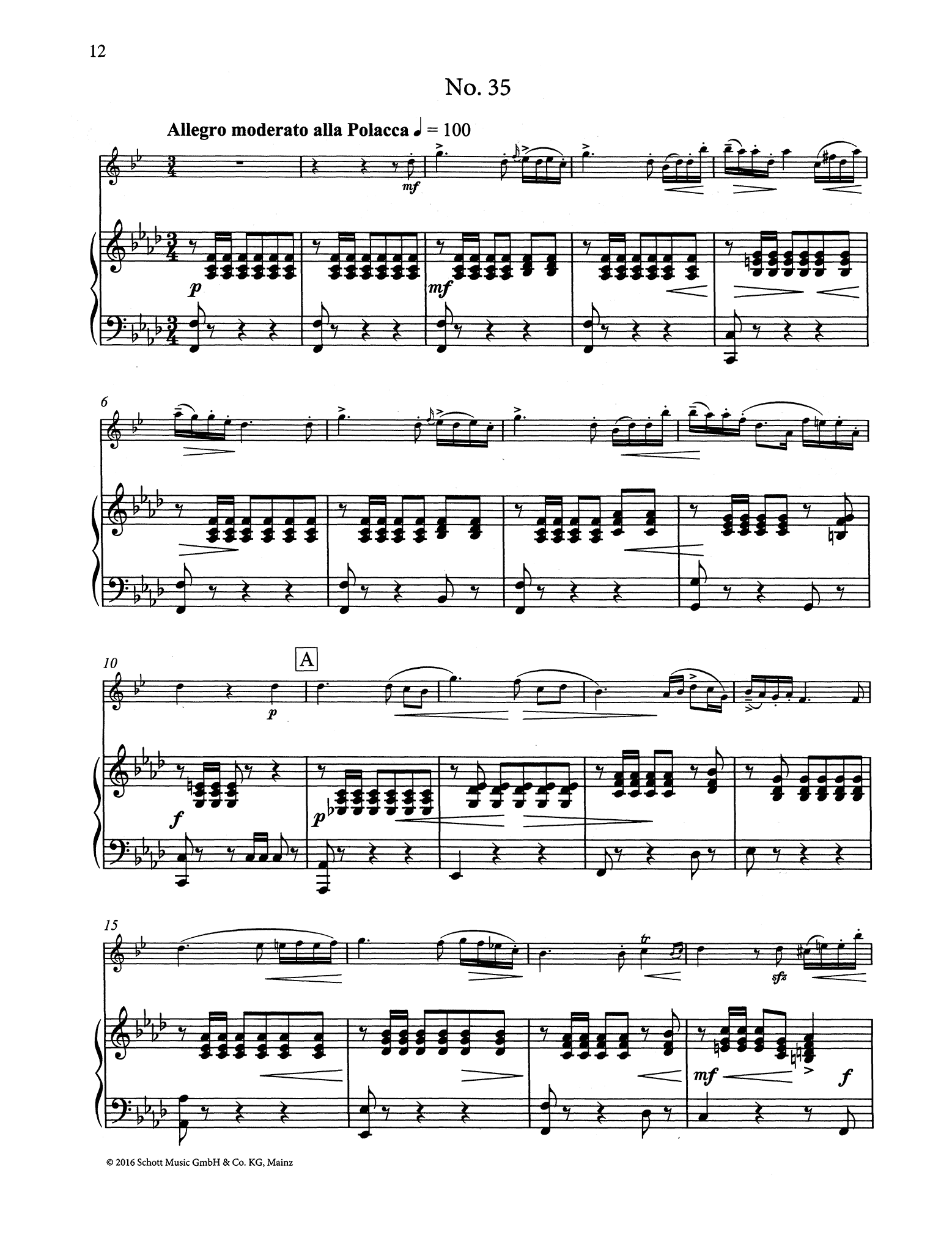 Baermann Clarinet Method Tune Book 2 Number 35