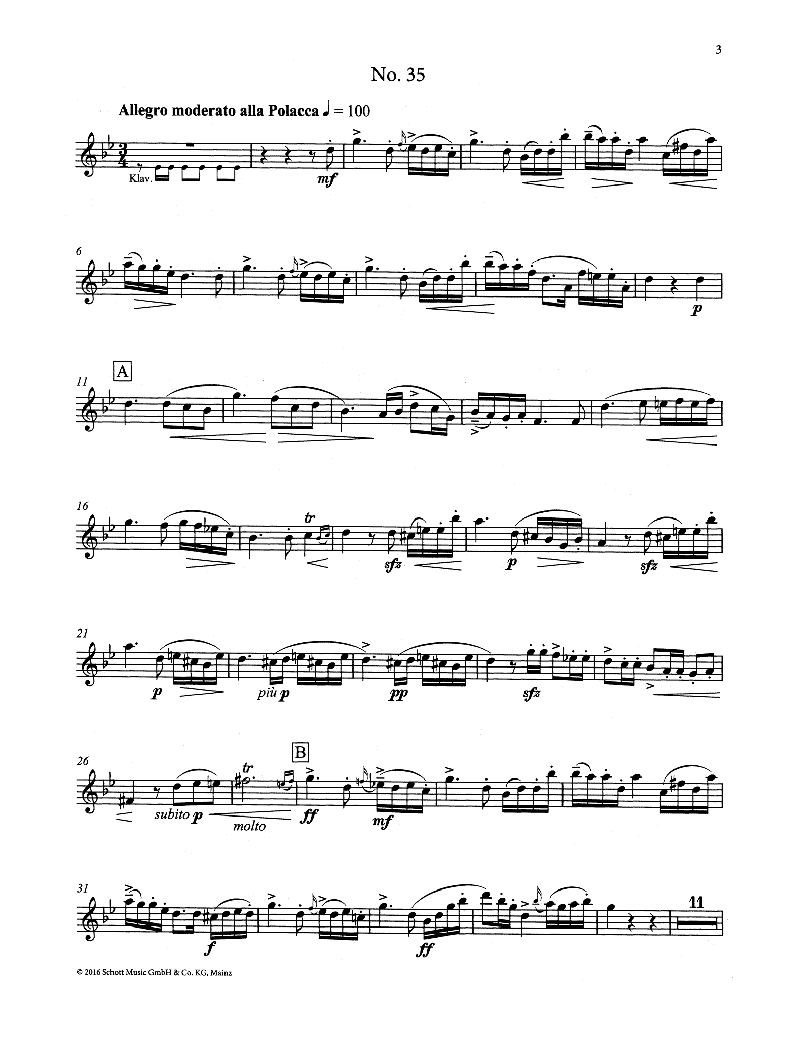 Baermann Clarinet Method Tune Book 2 Clarinet part