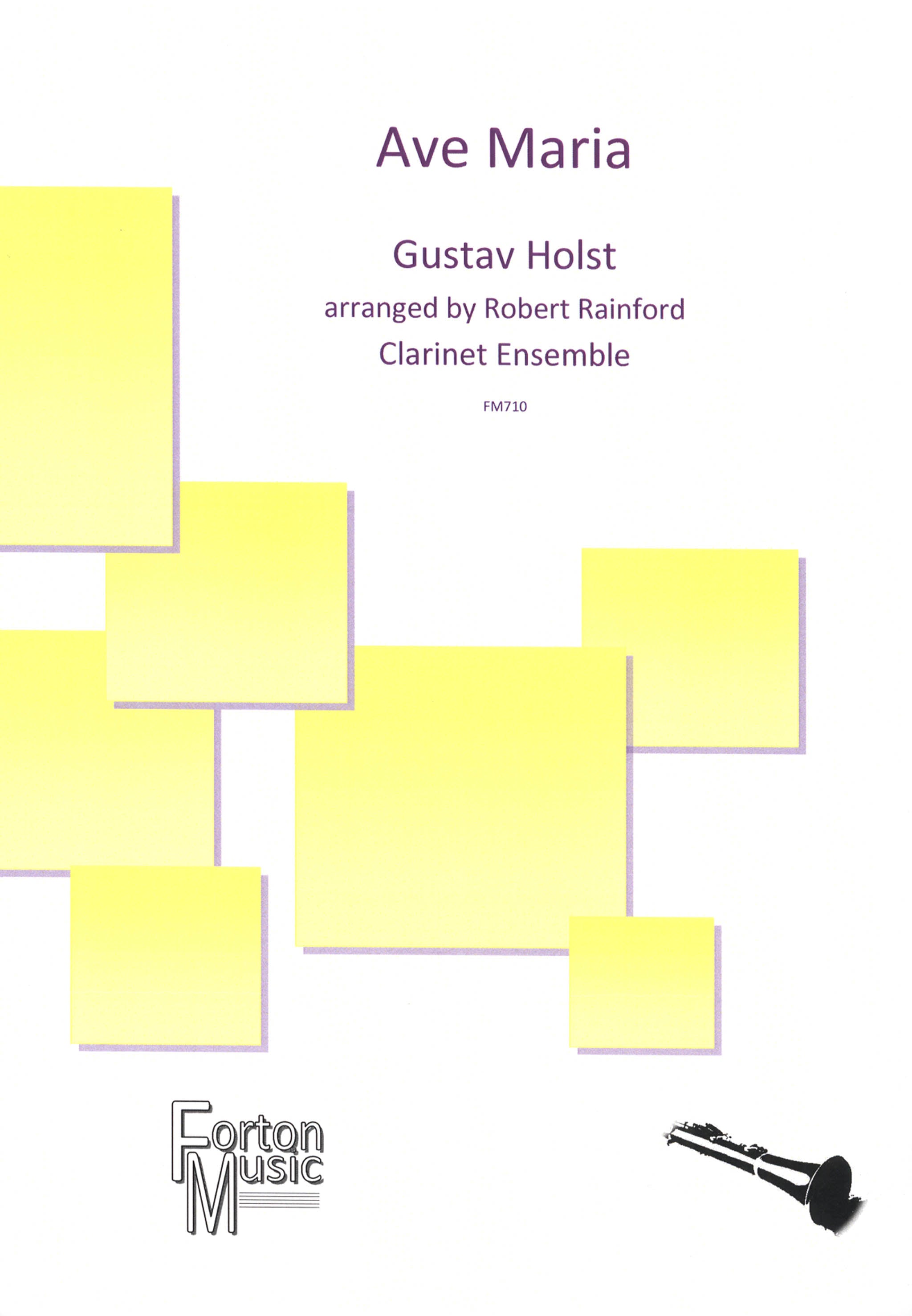 Holst Ave Maria, Op. 9b clarinet octet arrangement cover