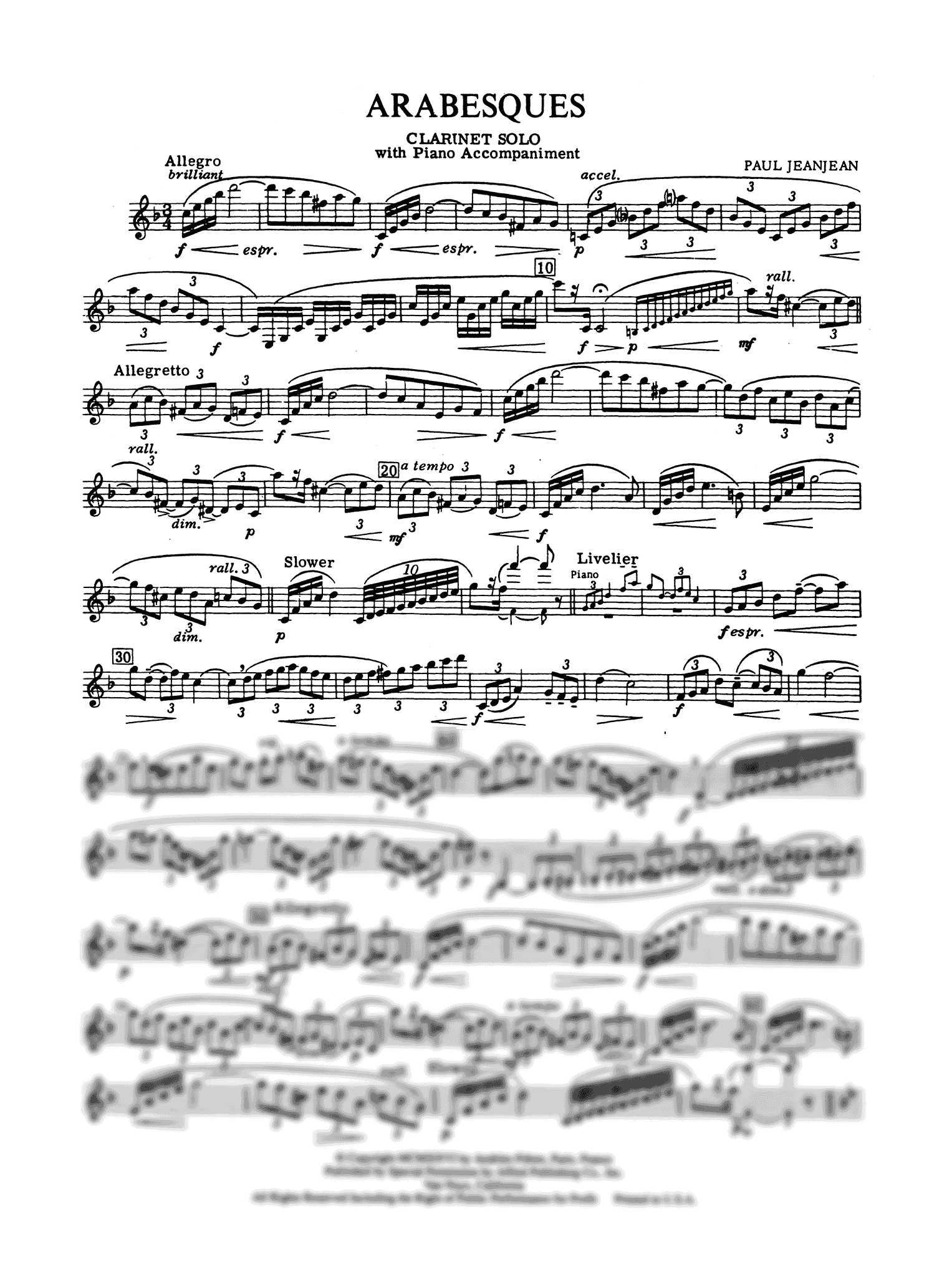 Jean jean clarinet discount
