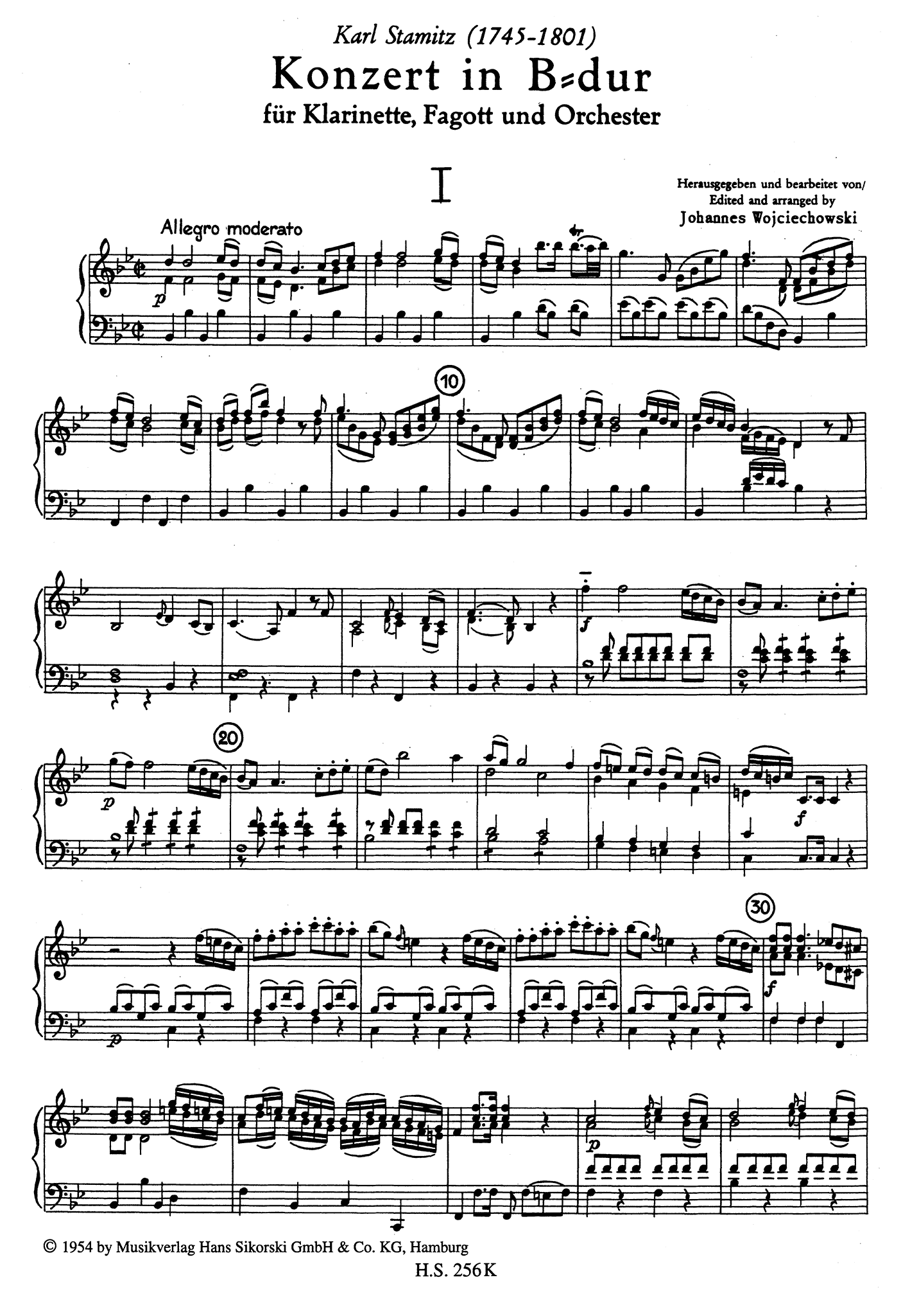 Carl Stamitz Concerto for Clarinet & Bassoon in B-flat Major - Movement 1