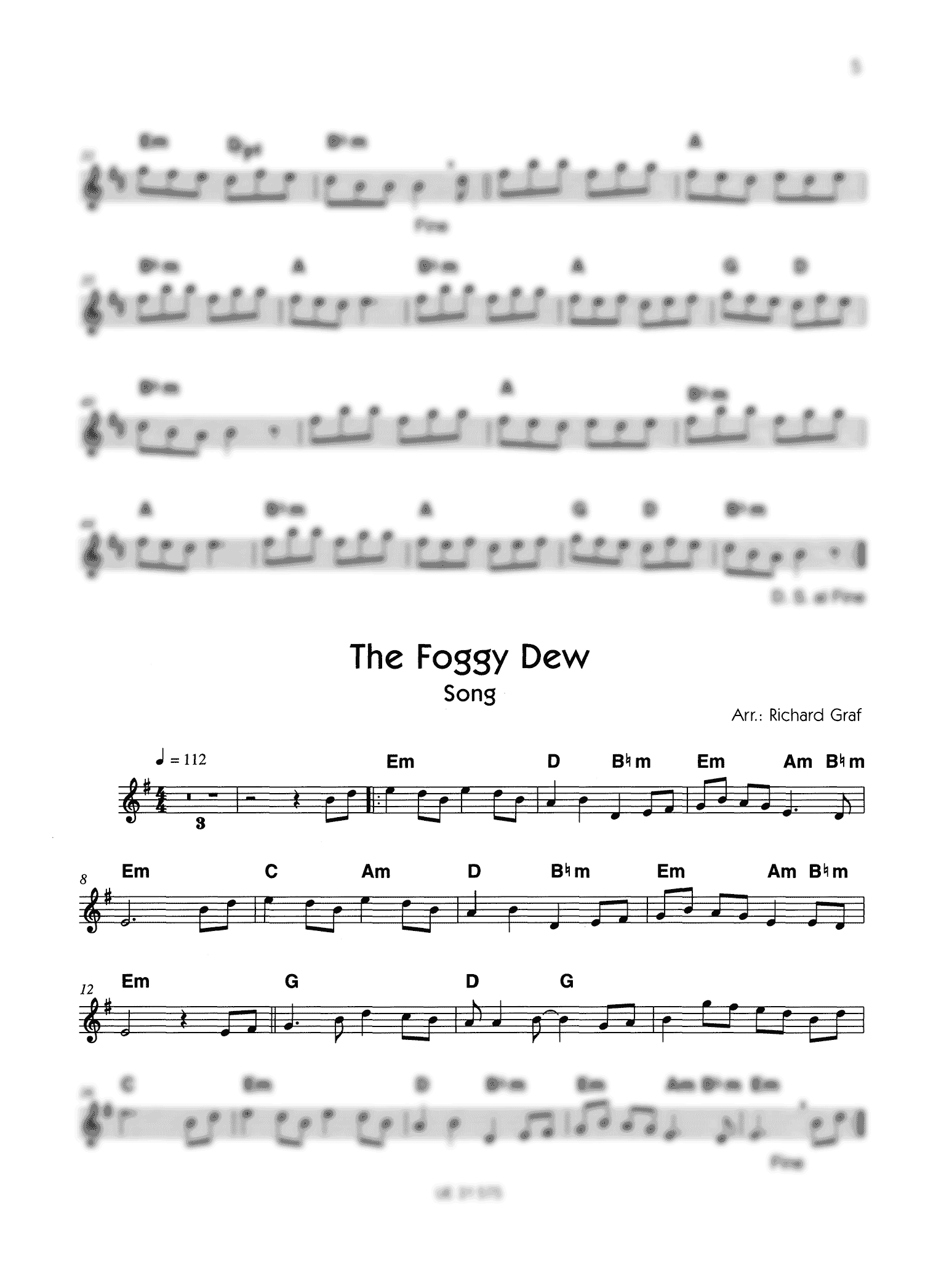 The Foggy Dew accompaniment