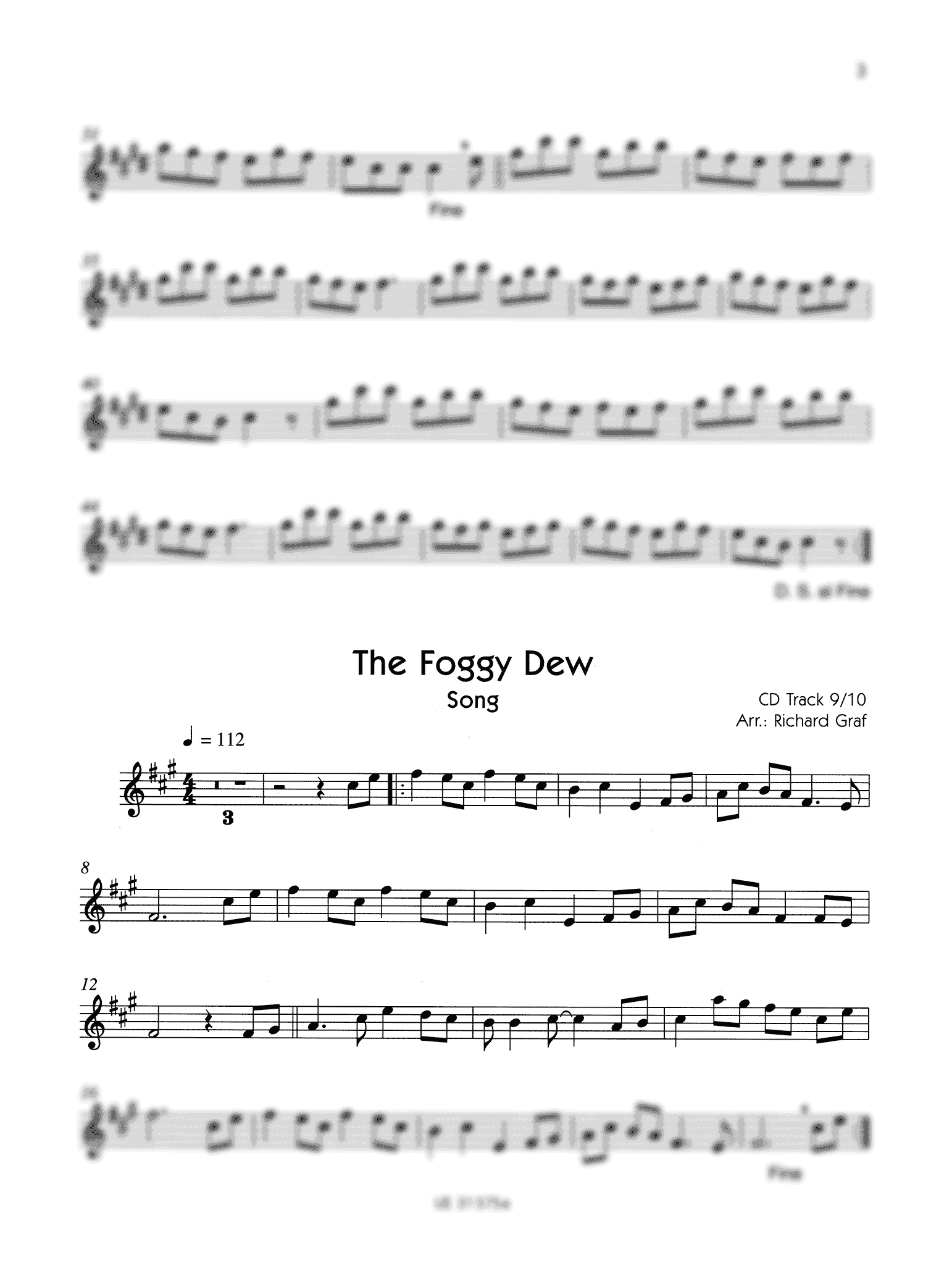 The Foggy Dew clarinet part