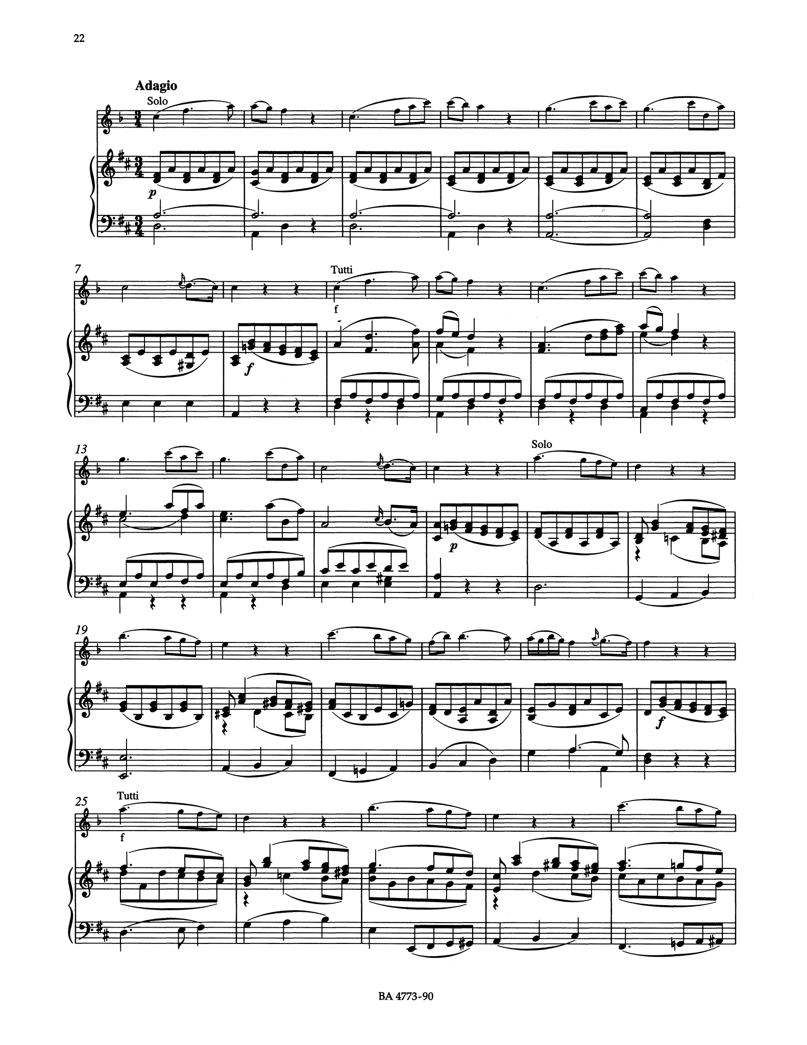 Clarinet Concerto in A Major, K. 622 - Movement 2