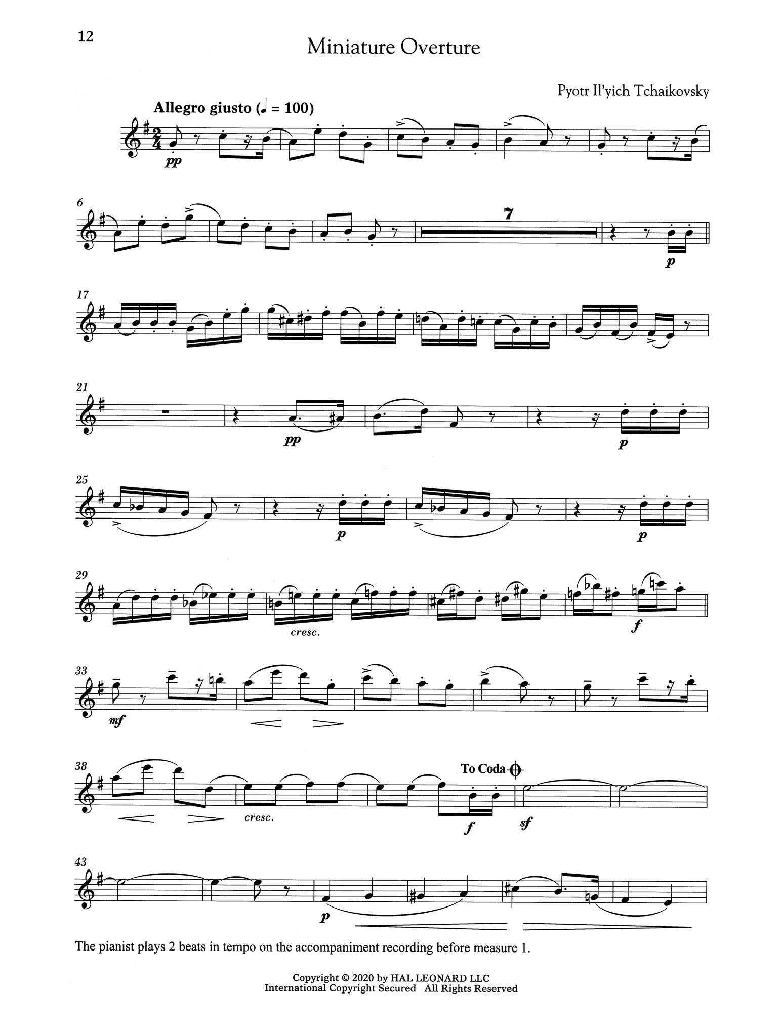 Tchaikovsky Nutcracker Clarinet Part