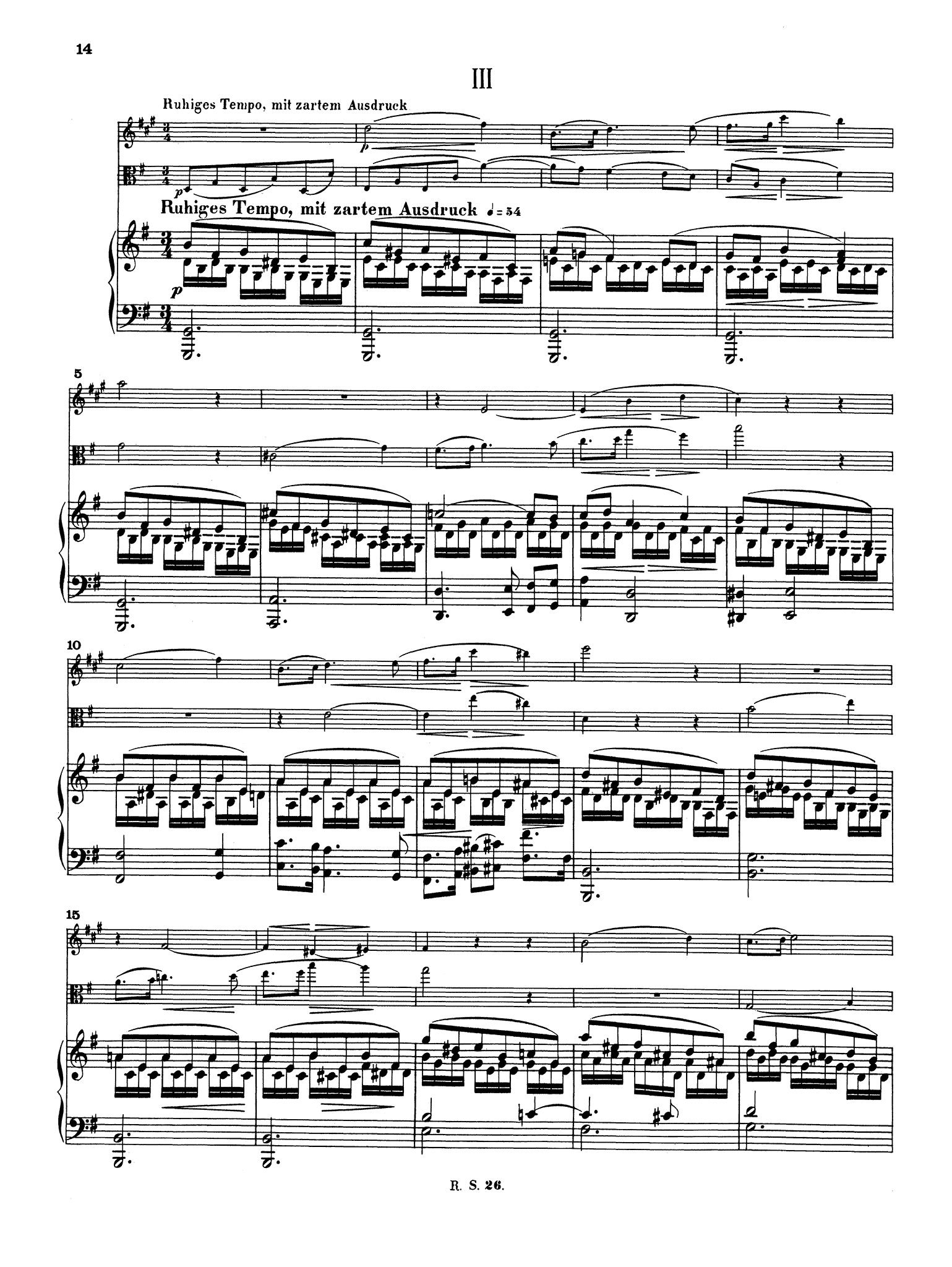 Schumann Märchenerzählungen (Fairy Tales), Op. 132 - Movement 3