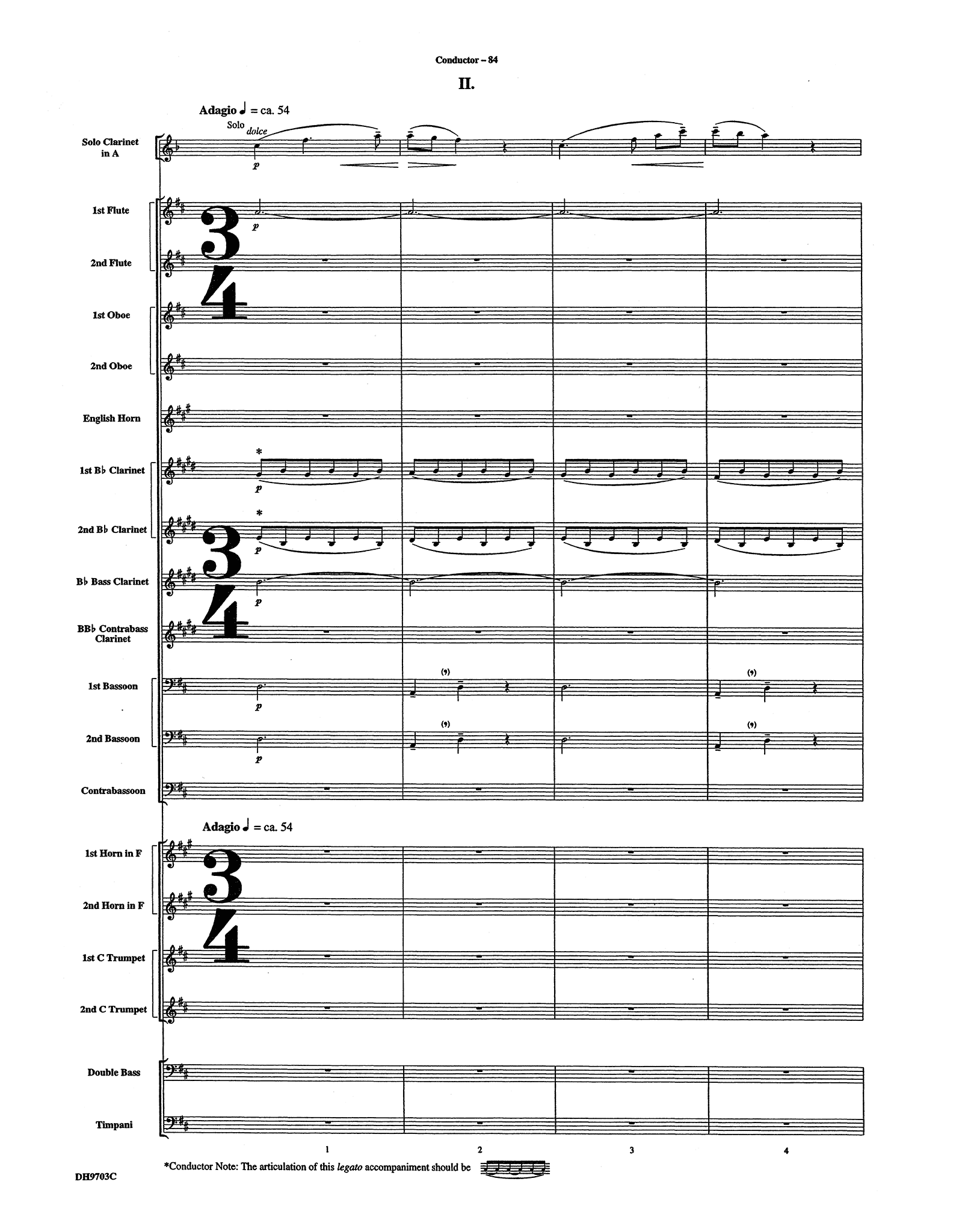 Mozart Clarinet Concerto for wind ensemble - Movement 2