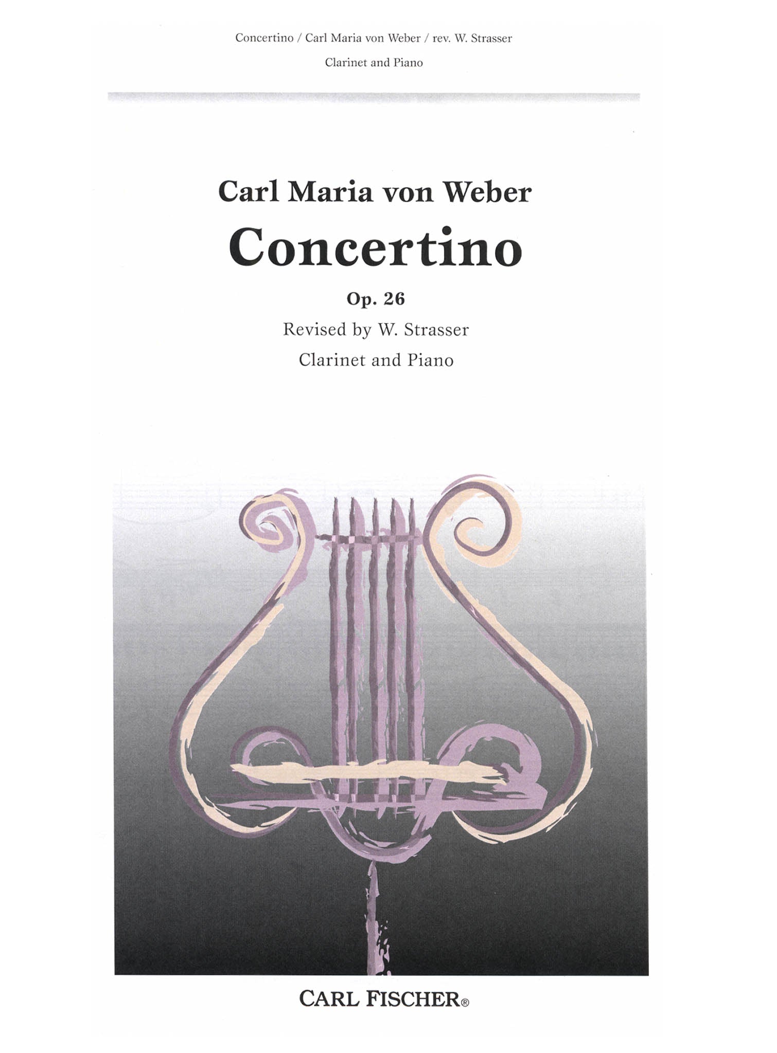 Weber Concertino, Op. 26 piano reduction (ed. Strasser) | Carl Fischer ...