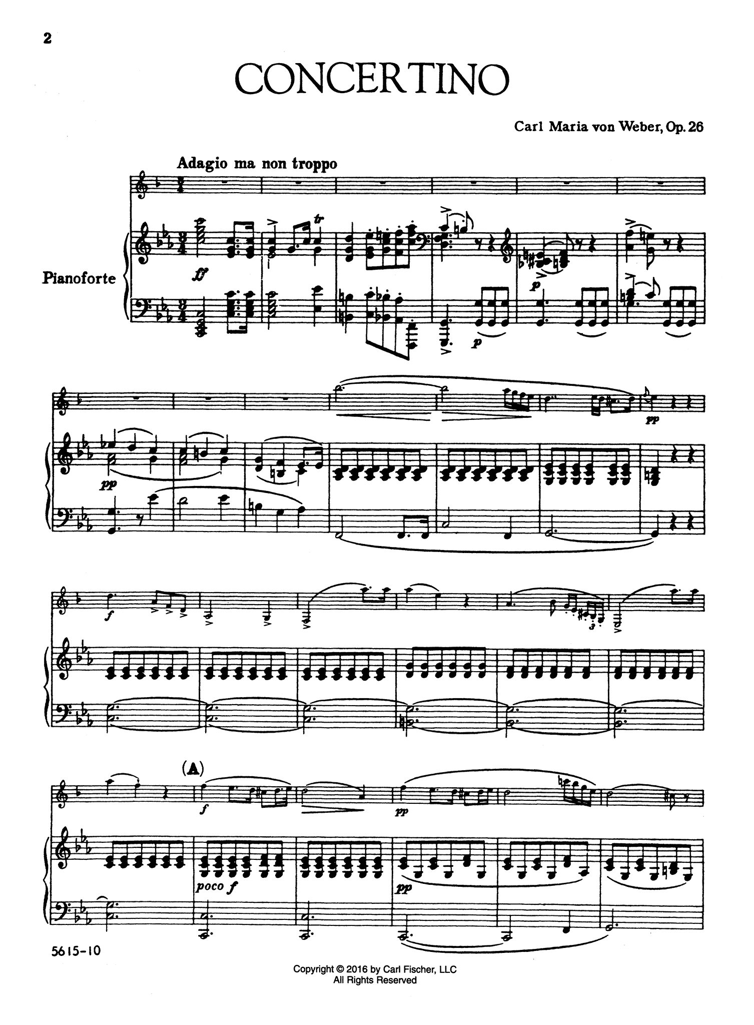 Concertino, Op. 26 Score 