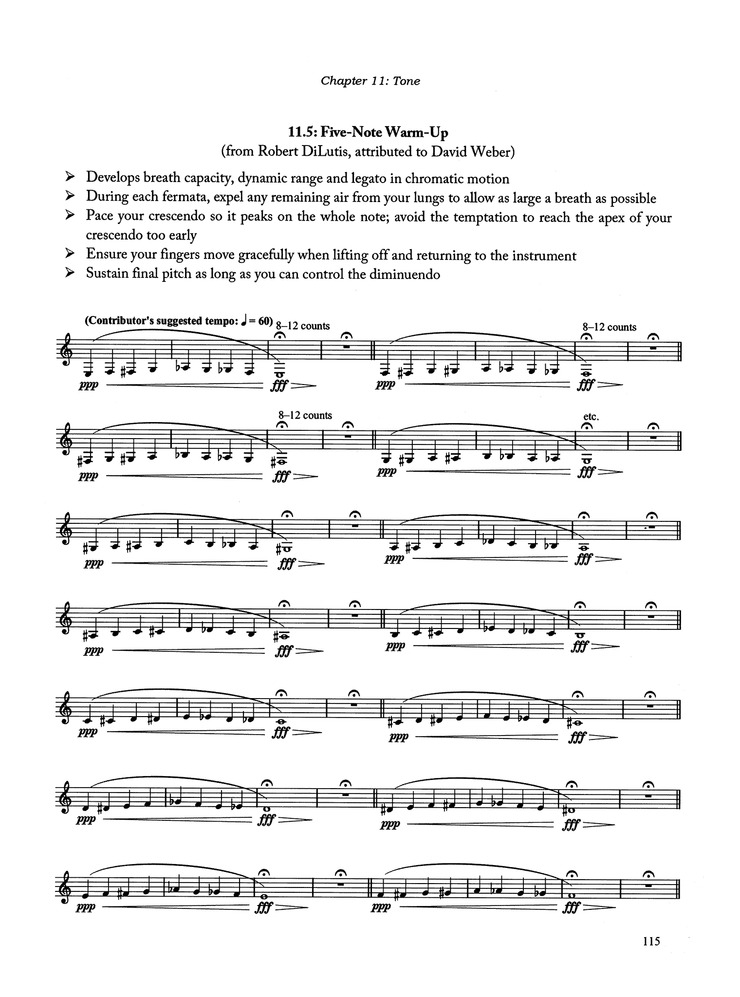 Cook Clarinet Conditioning: Warm-Ups and Perspectives page 115