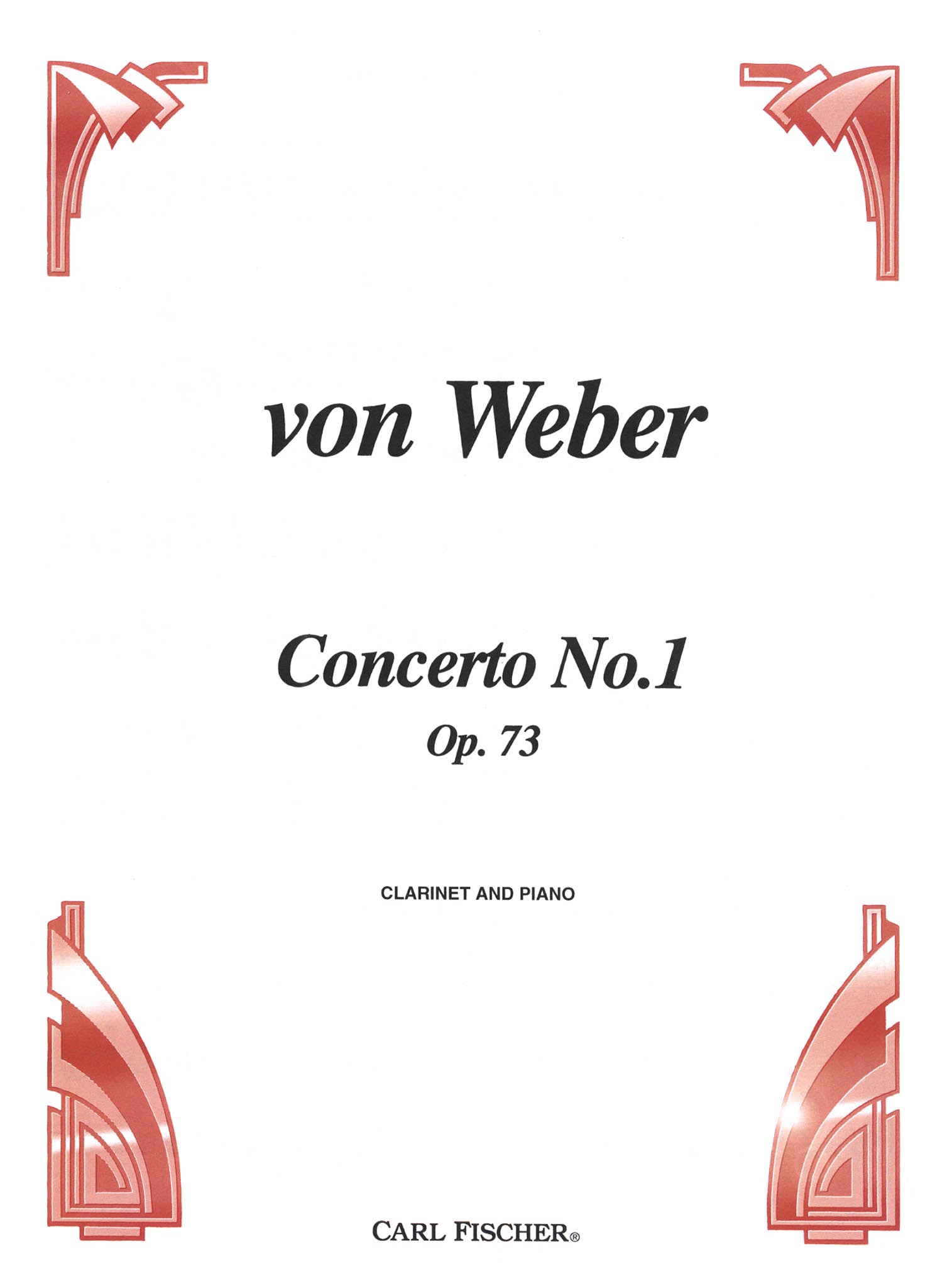 Clarinet Concerto No. 1, Op. 73 Cover