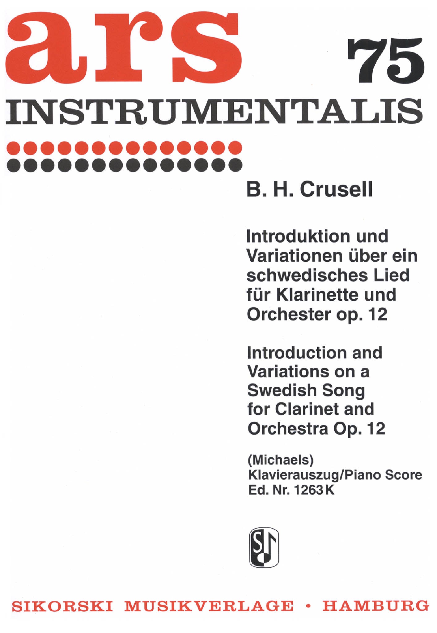 Crusell Introduction et Air suedois, Op. 12 Cover
