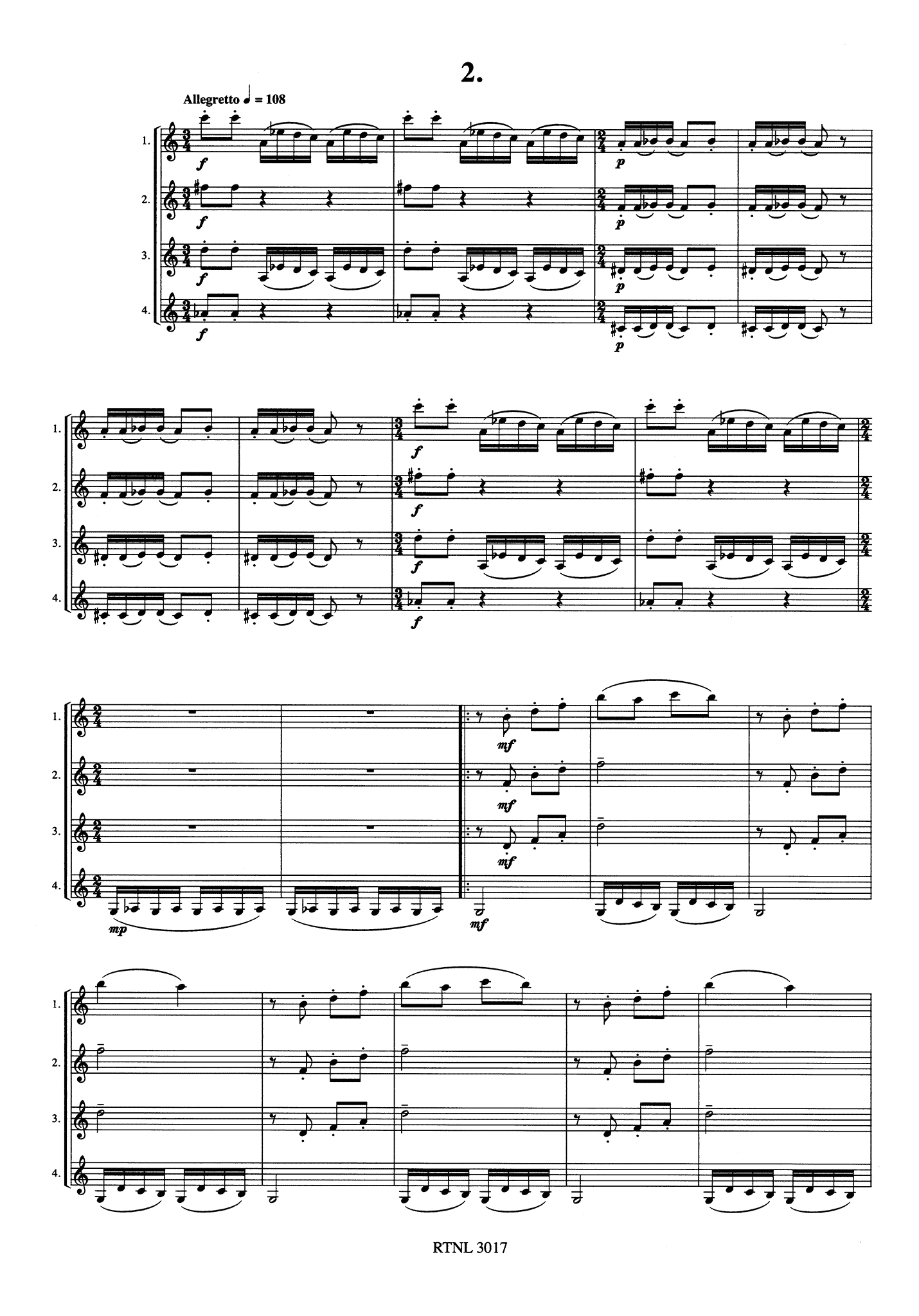 Czerný Suite Clarinet Quartet - Movement 2