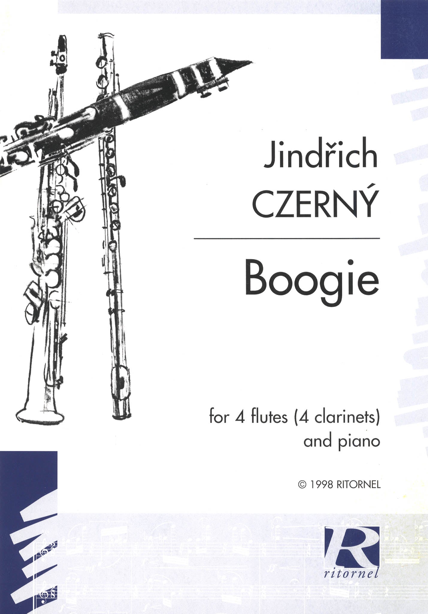 Czerný Boogie 4 clarinets and piano Cover