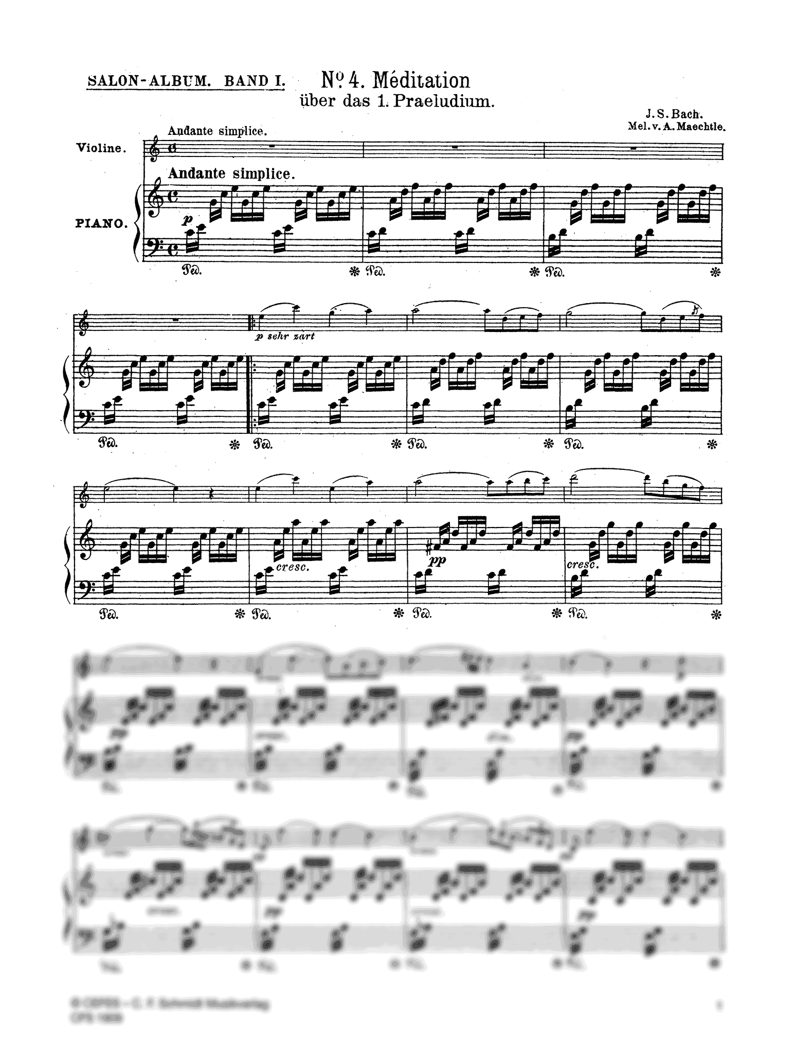 Bach Prelude No. 1 duo arrangement