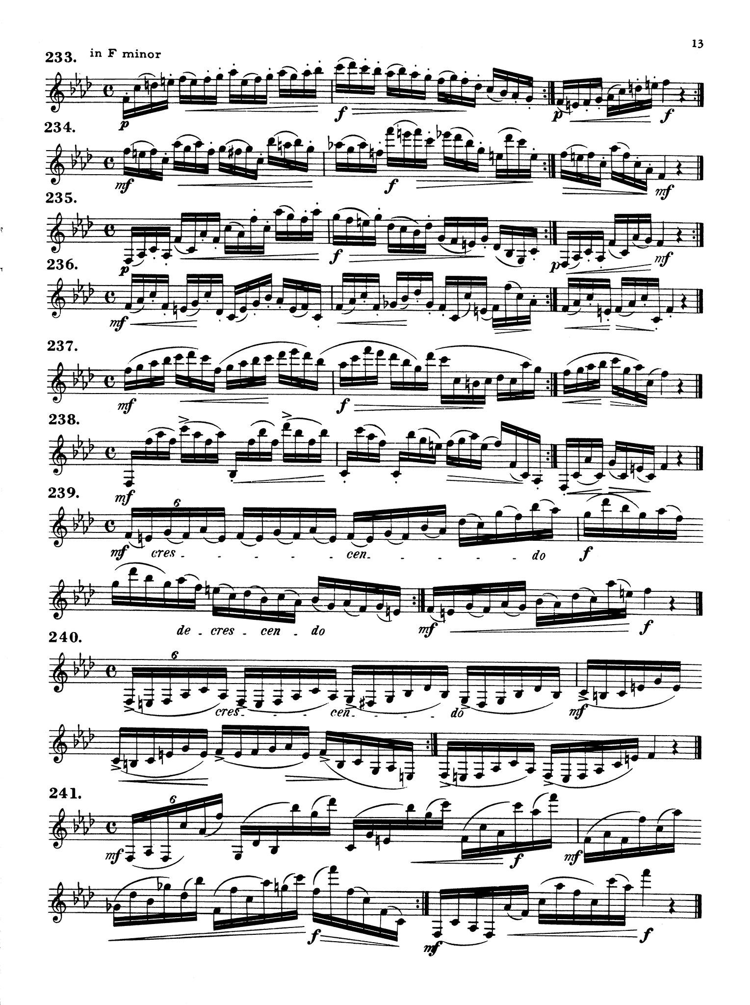 416 Progressive Studies for Clarinet, Book 2 Page 13