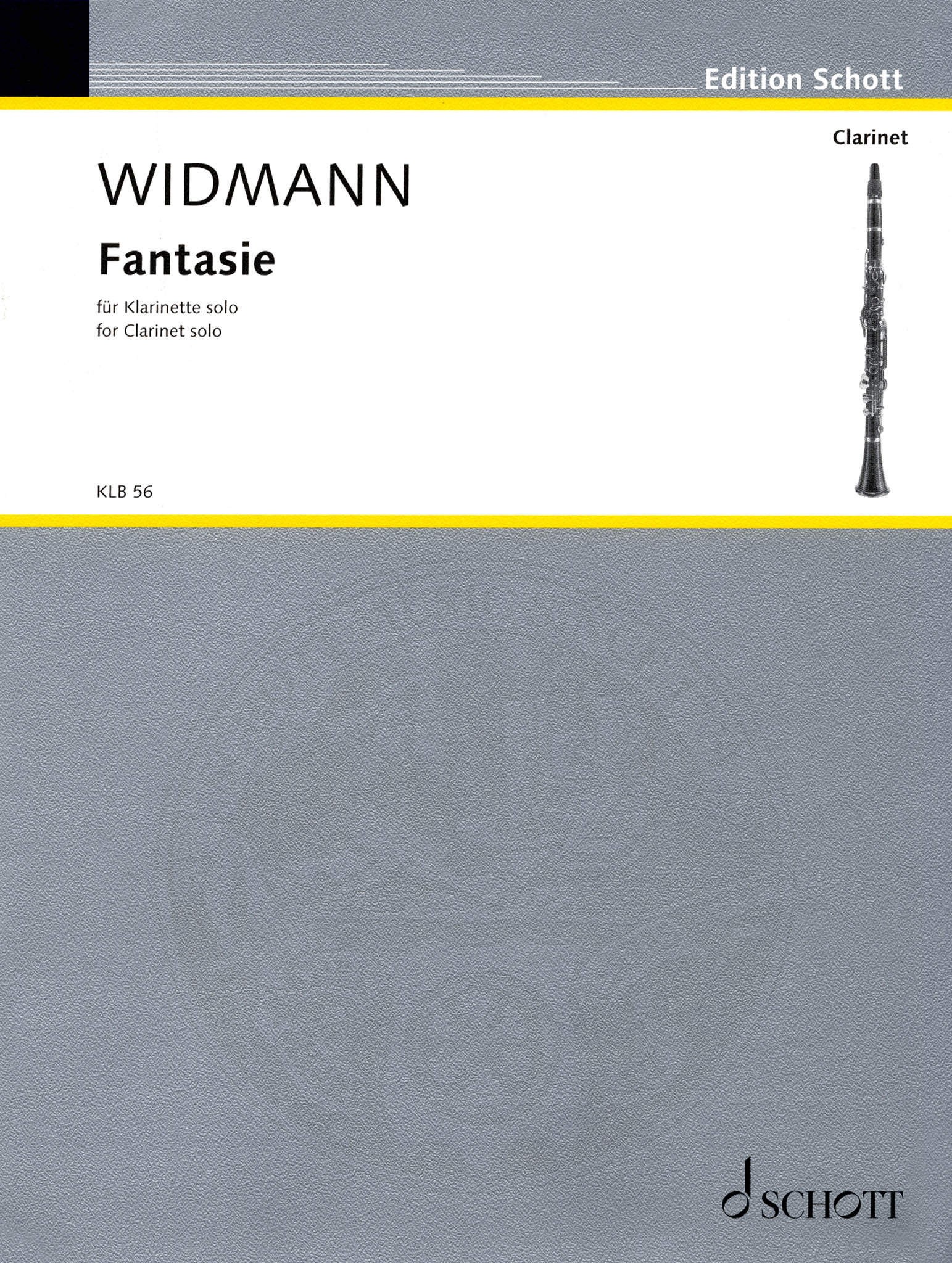 Jörg Widmann Fantasie clarinet unaccompanied cover