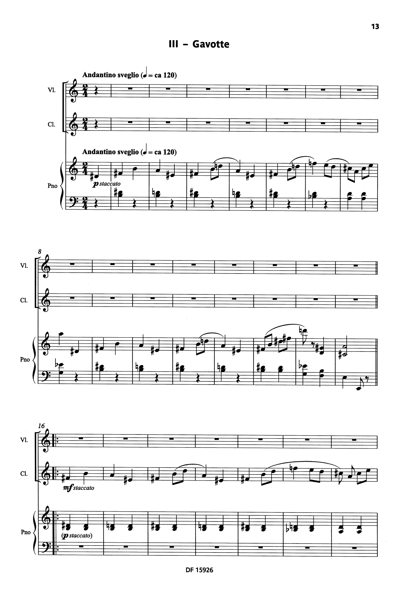 Bacri A Smiling Suite, Op. 100b - Movement 3