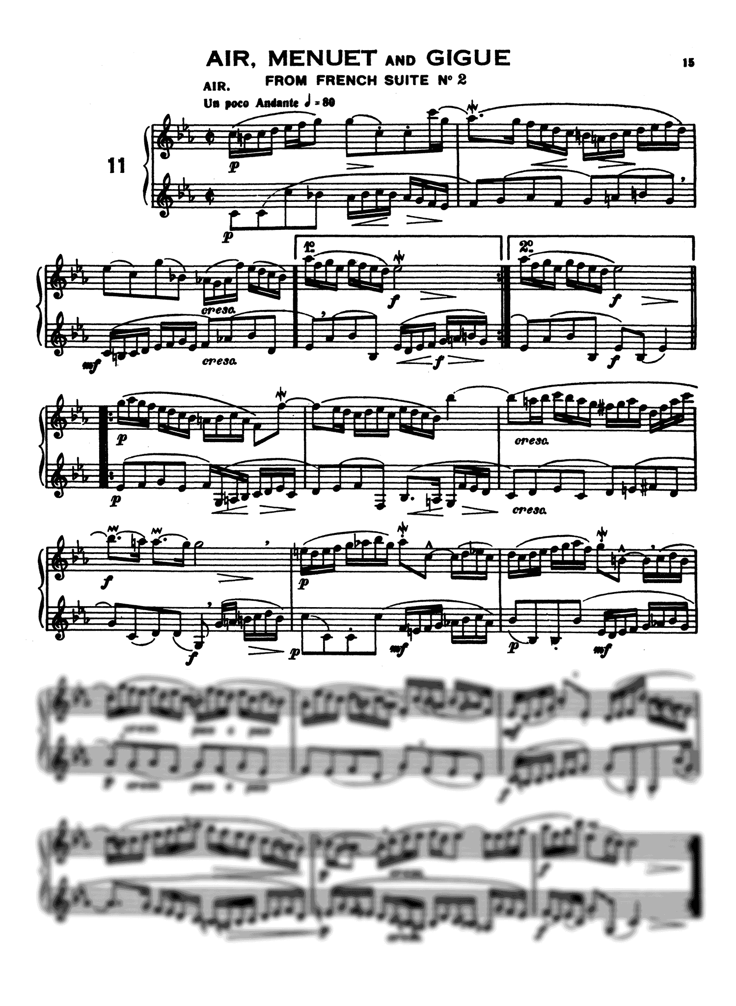 J. S. Bach Clarinet Duos, arranged by Langenus French Suite No. 2