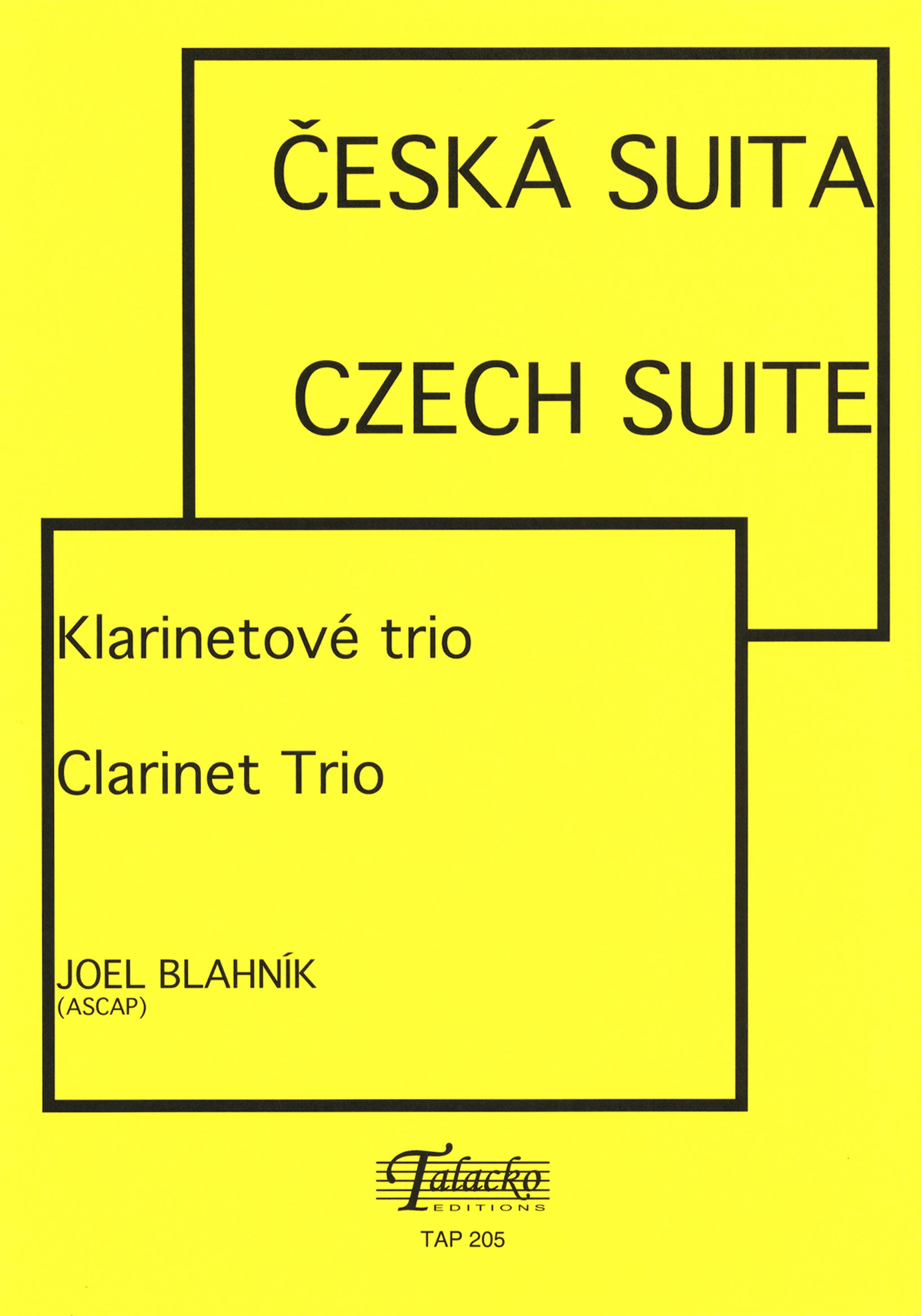 Joel Blahník Czech Suite clarinet trio Cover