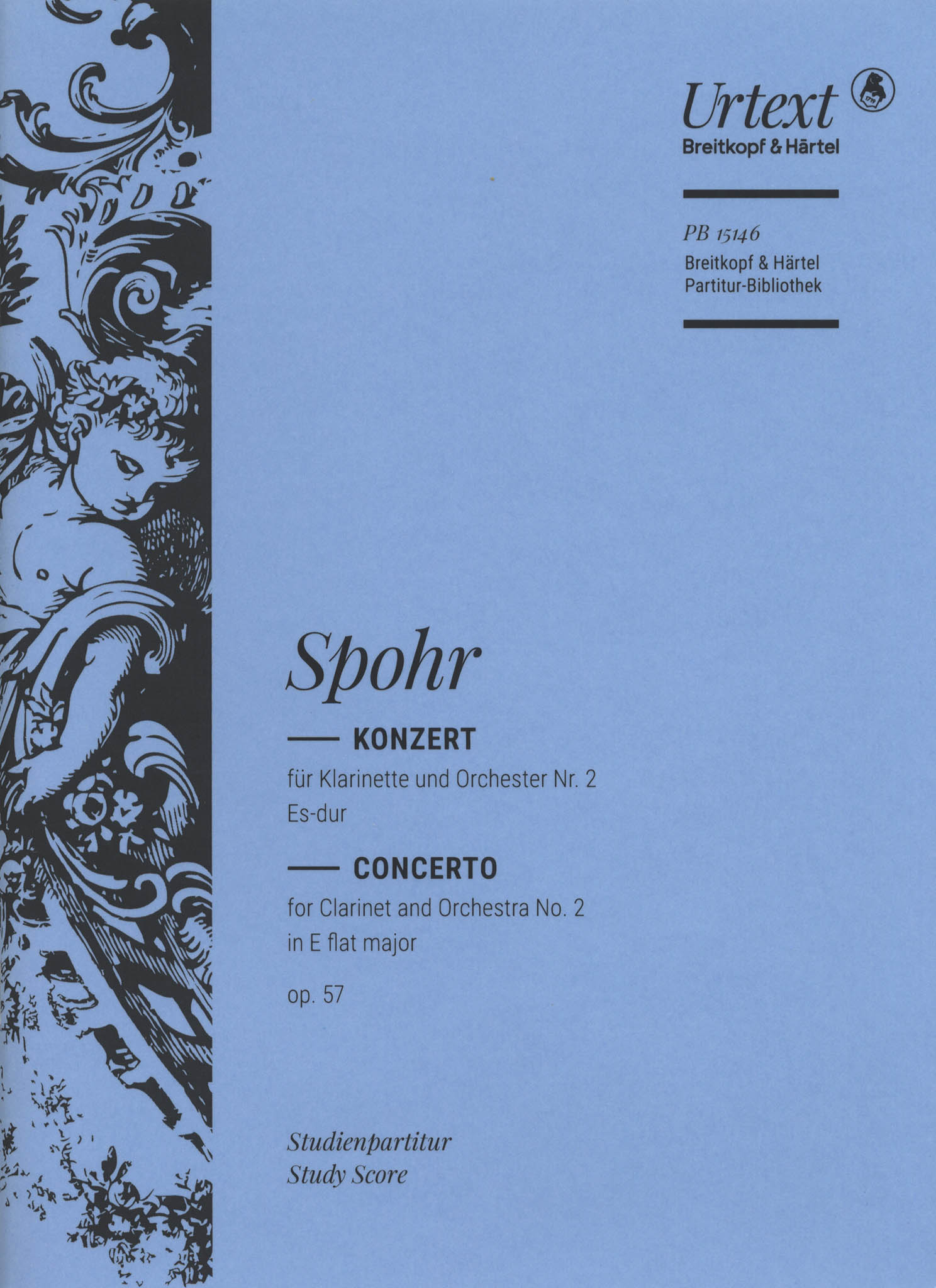 Spohr Clarinet Concerto No. 2 in E-flat Major, Op. 57 mini score cover