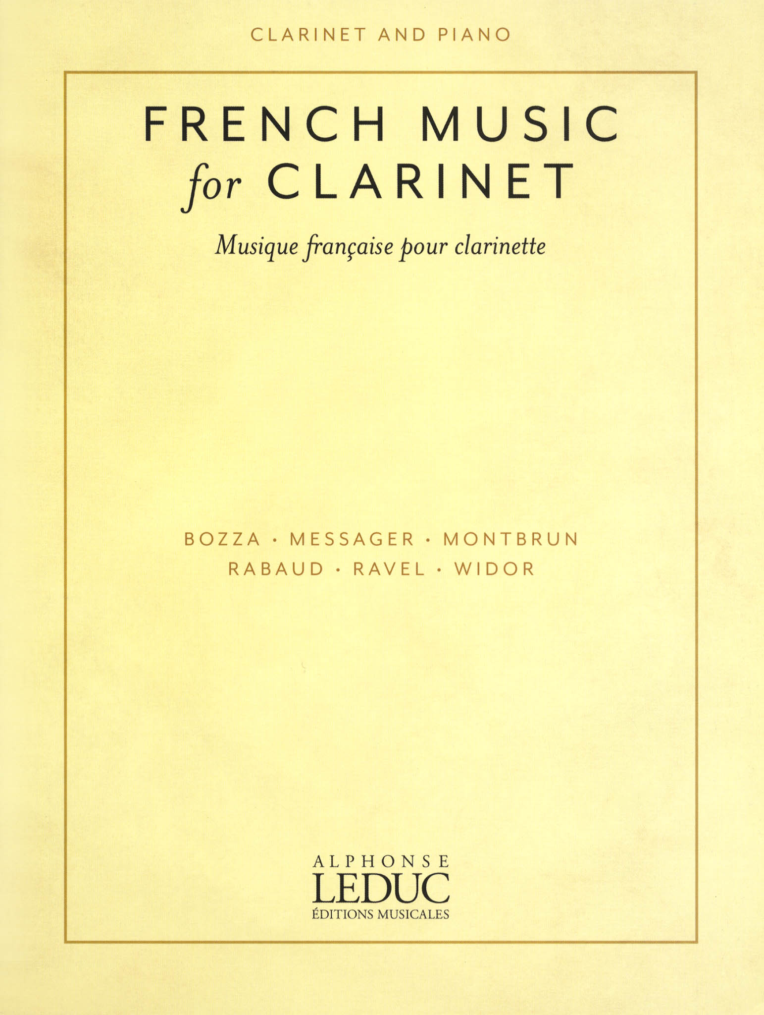 French Clarinet Music compiled by Todd Levy