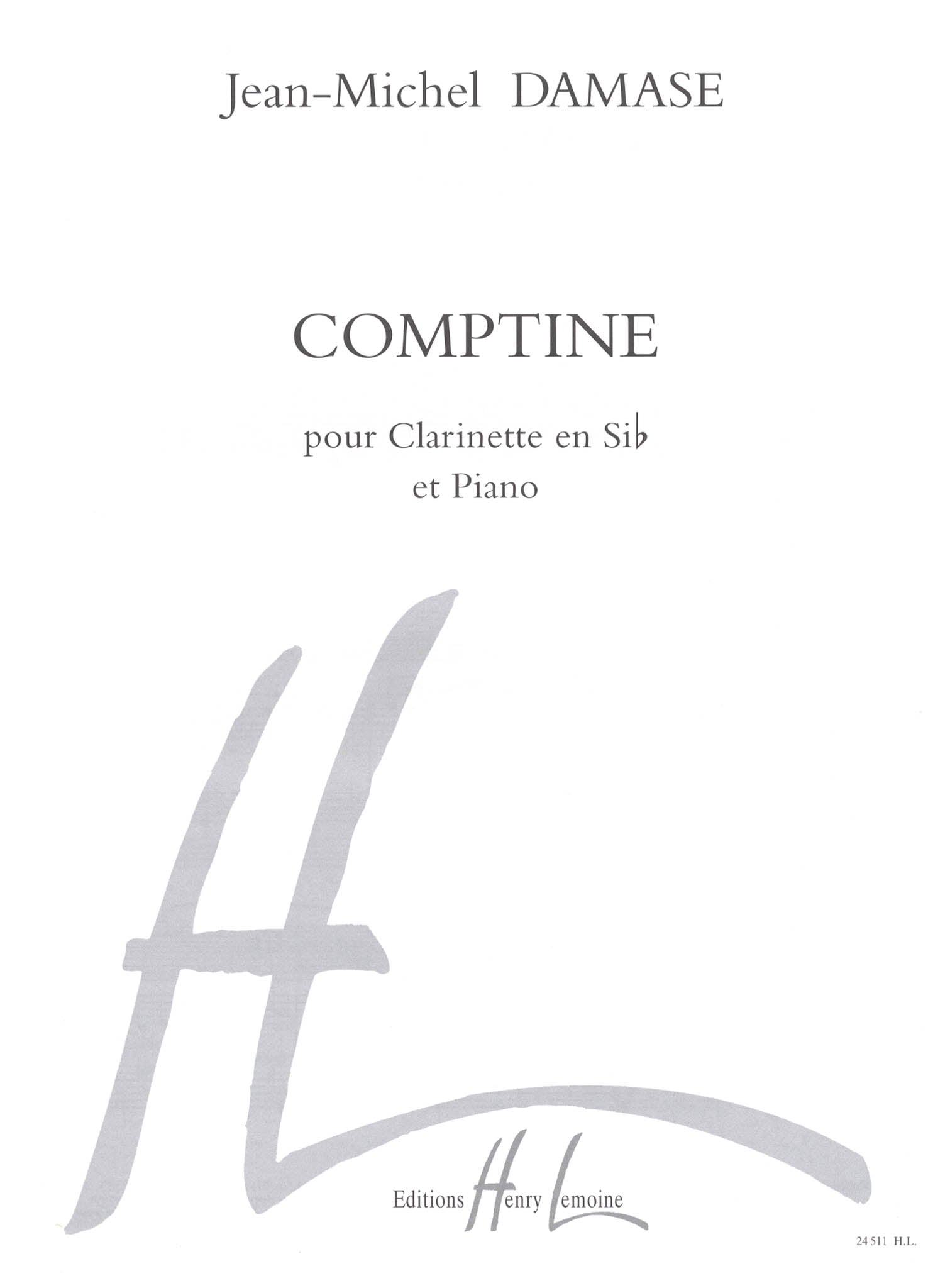 Jean-Michel Damase Comptine clarinet & piano cover