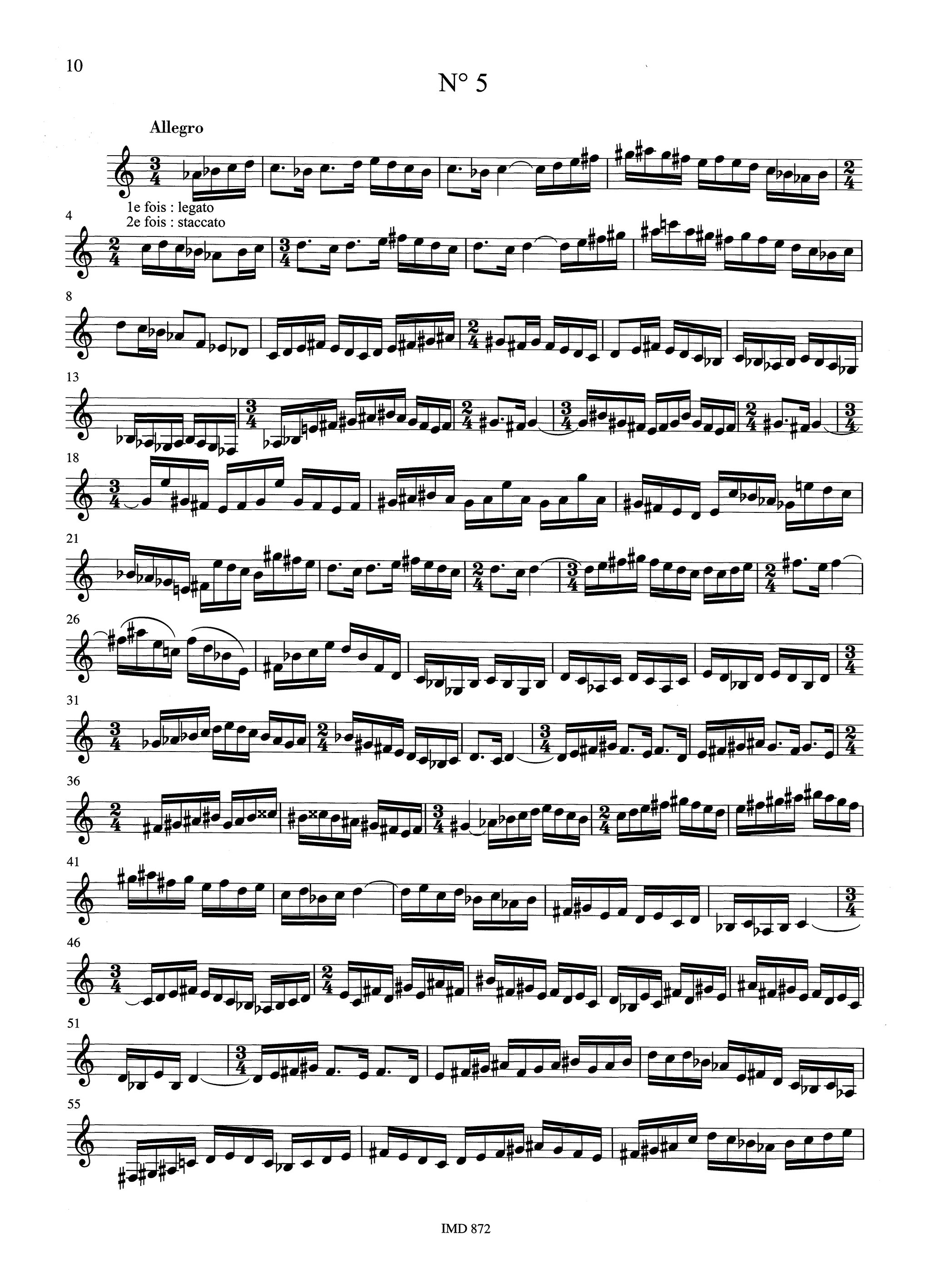 Louis Cahuzac 10 Clarinet Études page 10