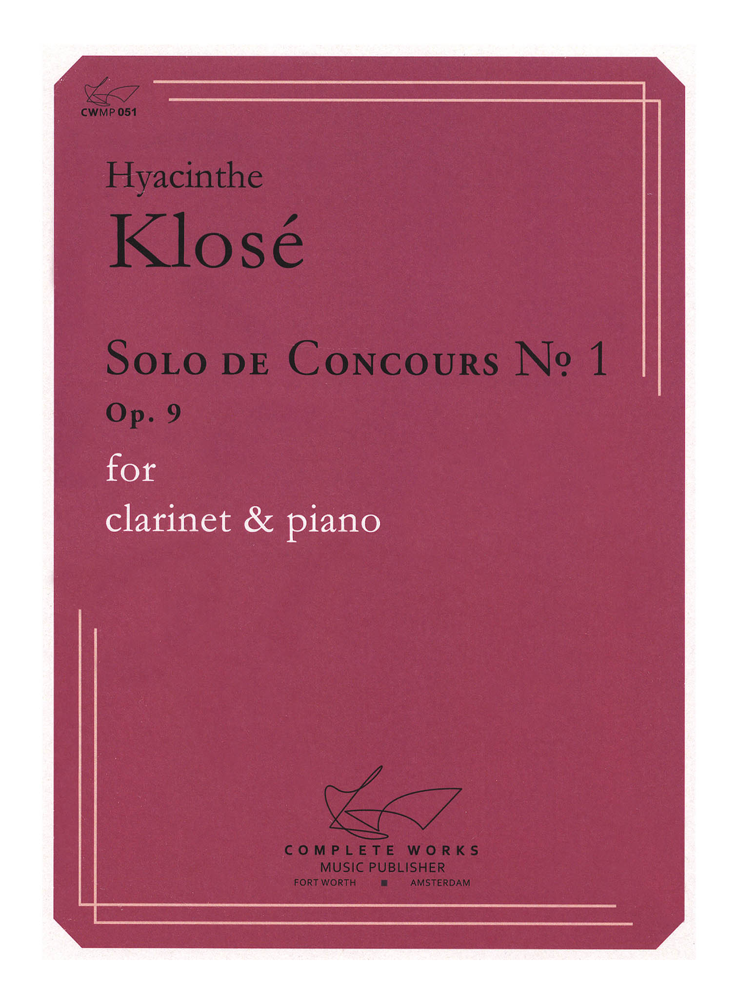 Klosé Solo de concours No. 1, Op. 9 clarinet and piano cover