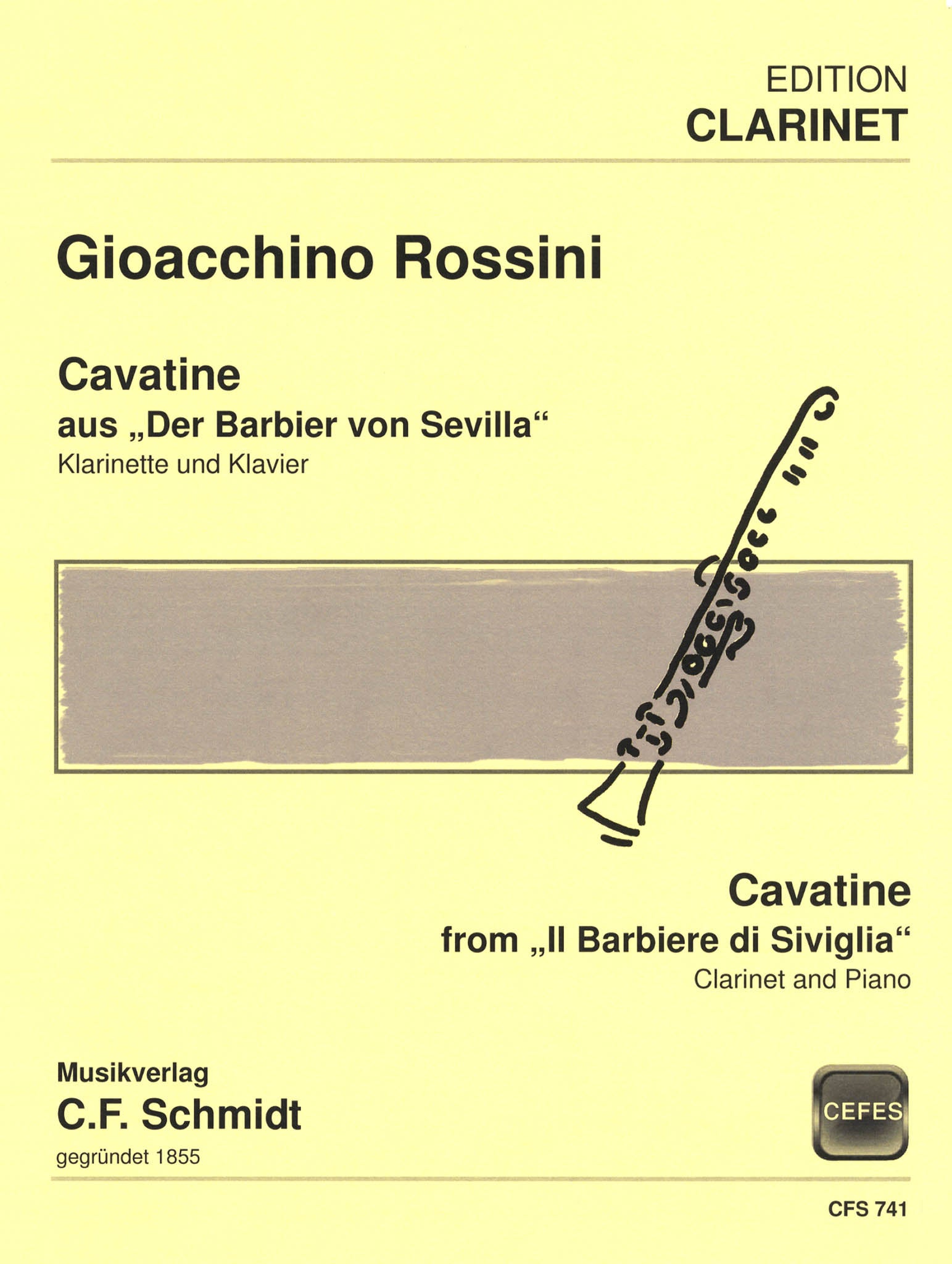 Rossini Barber Seville Una voce poco fa clarinet & piano arrangement cover