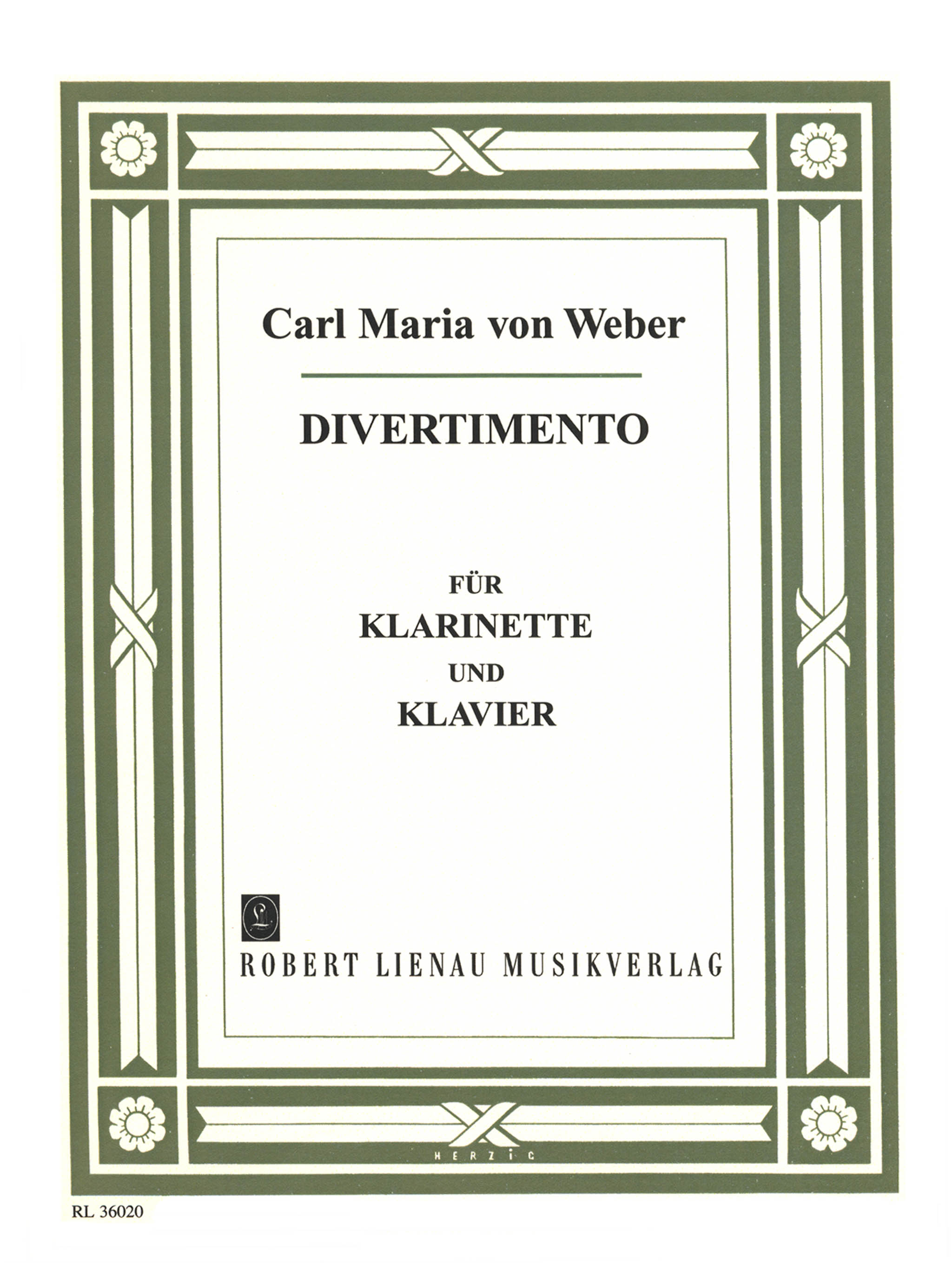 Weber Divertimento in E-flat Major Cover