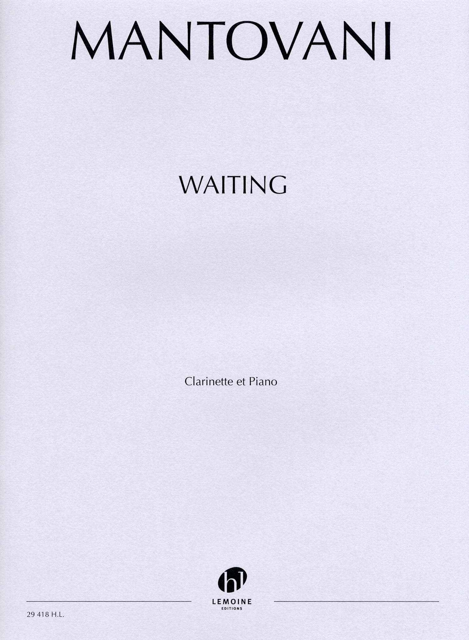 Mantovani Waiting for clarinet & piano cover