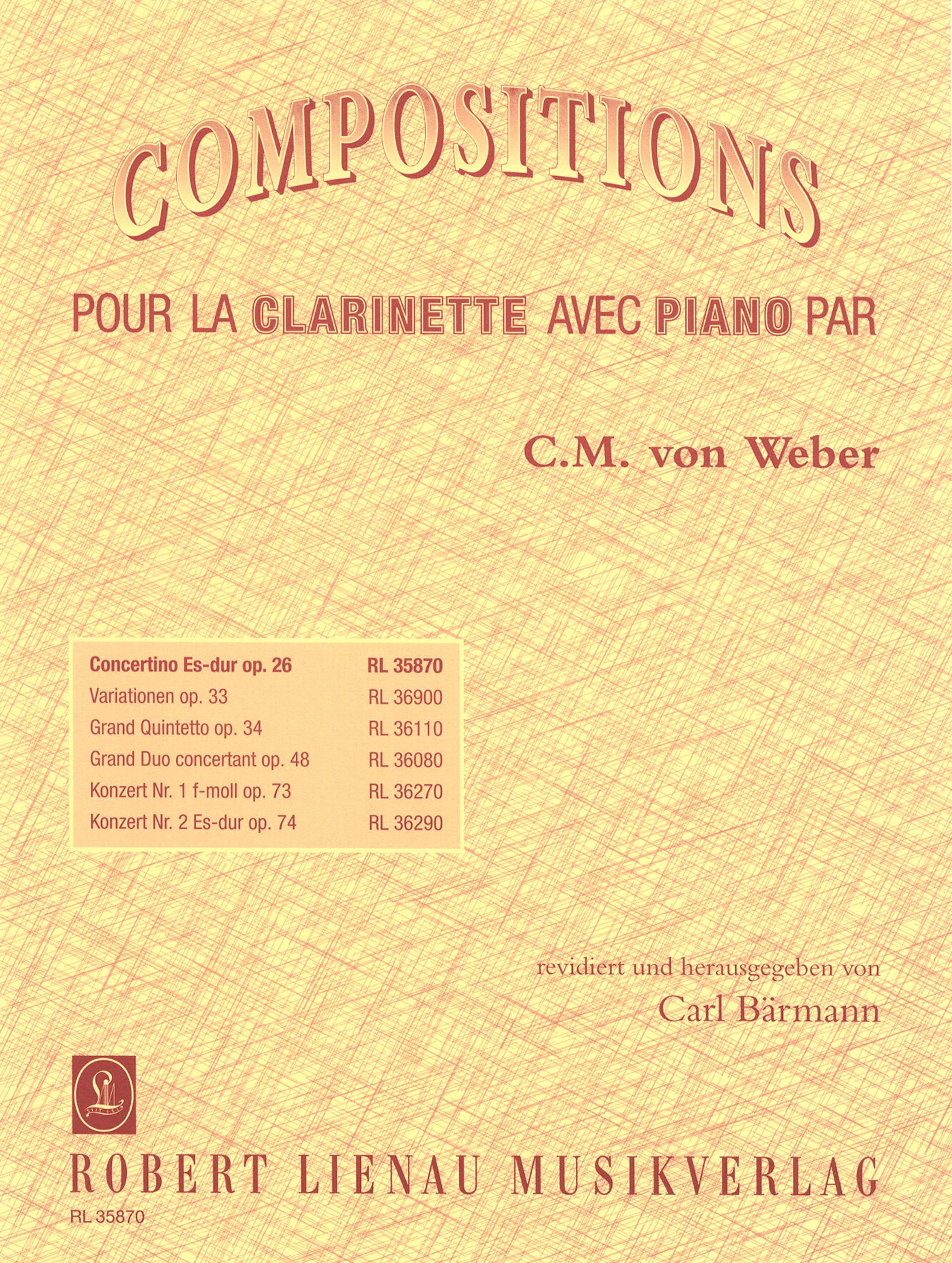 Concertino in E-flat Major, Op. 26 Cover