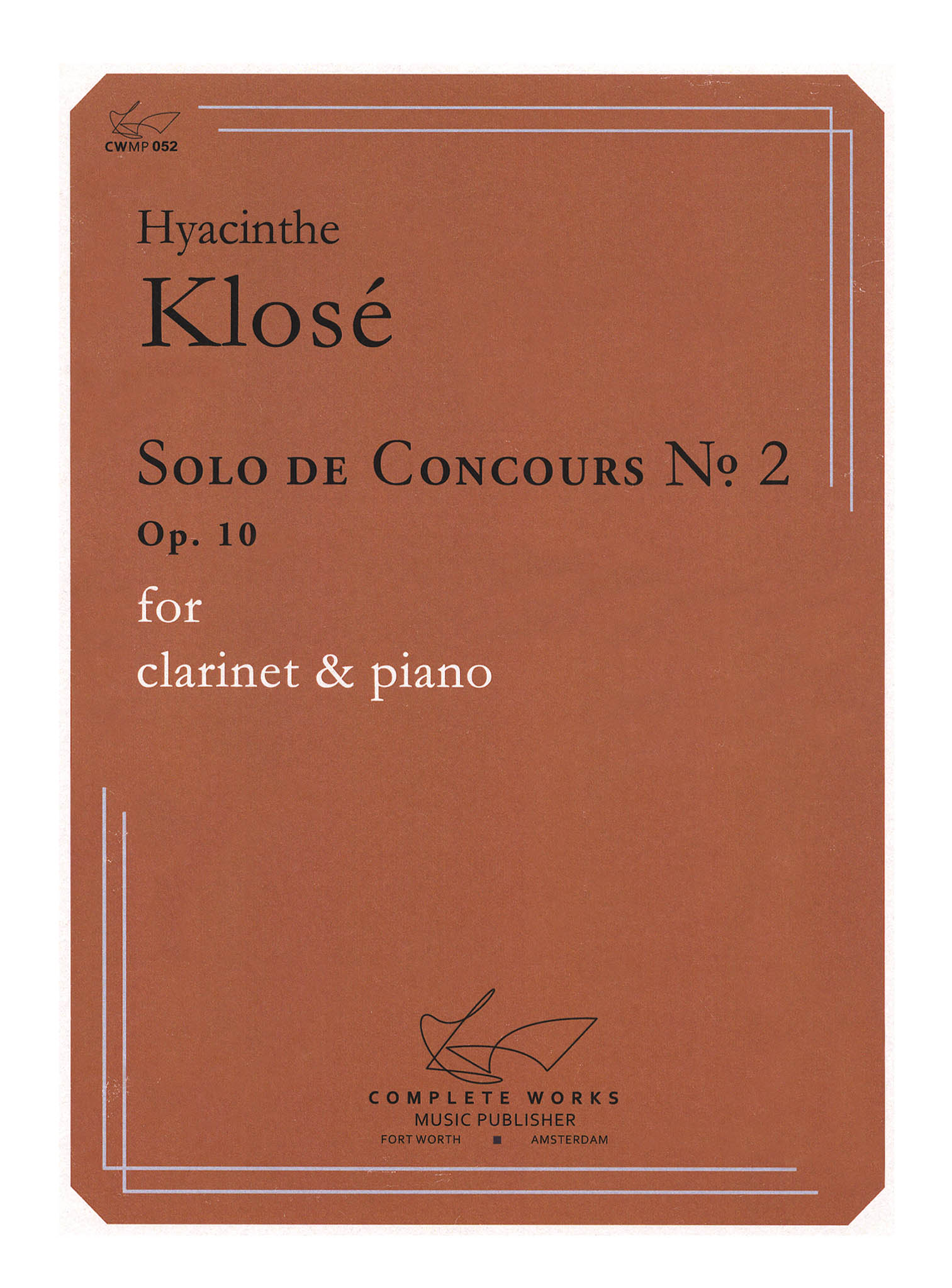 Klosé Solo de concours No. 2, Op. 10 clarinet and piano cover