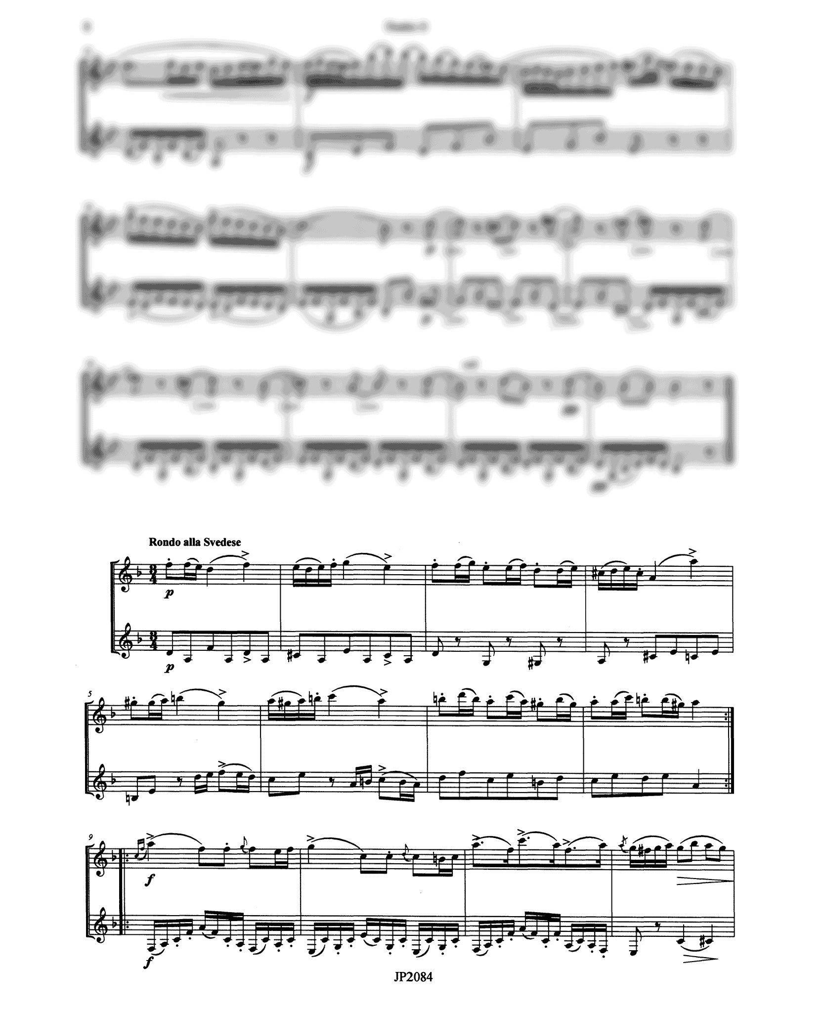 Crusell Clarinet Duet No. 2 in D Minor score - Movement 3