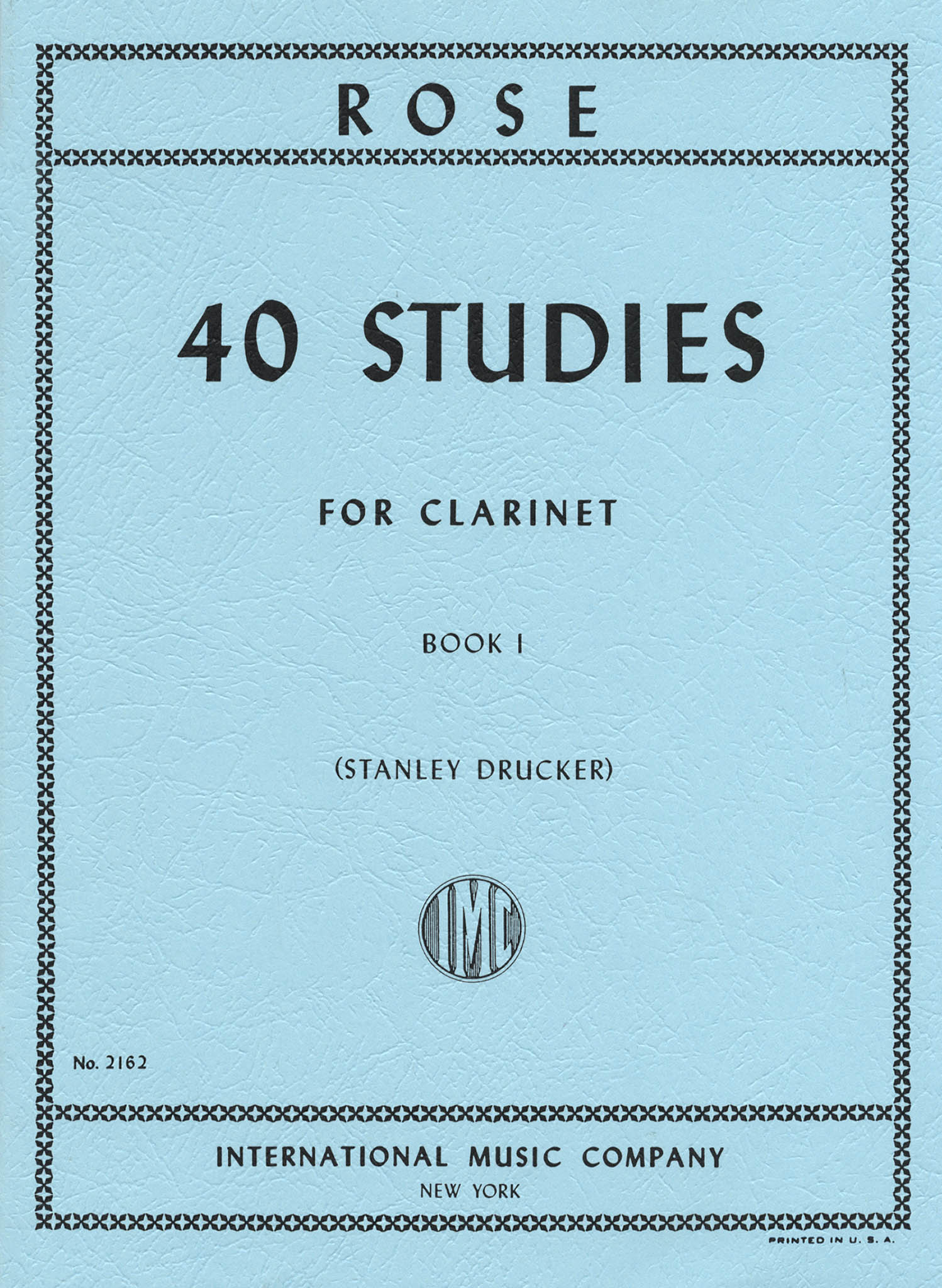 40 Études for Clarinet, Book 1 of 2 Cover
